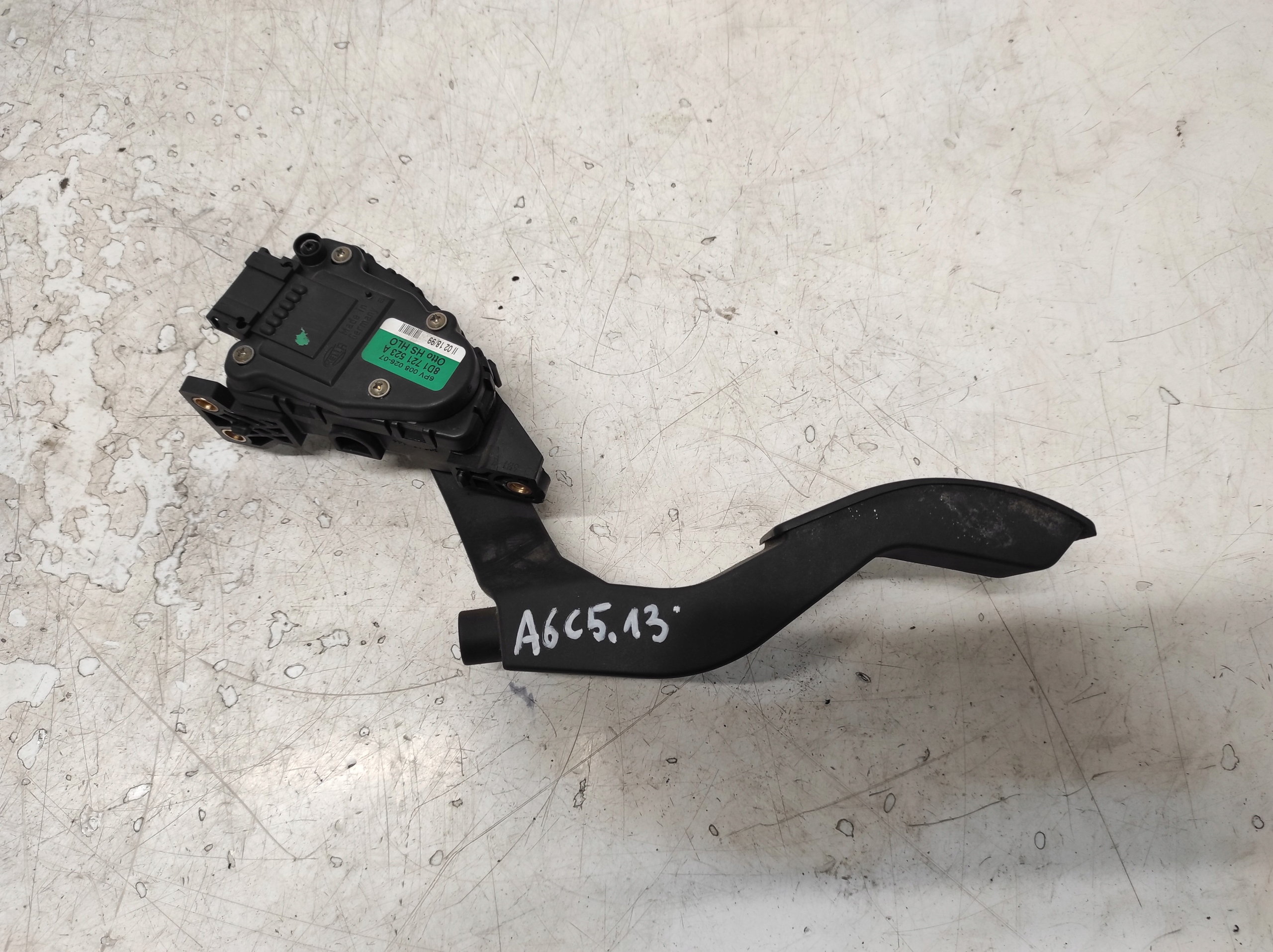 AUDI A6 C5 97- 2.8 V6 Gaspedal potentiometer 8D1721523A