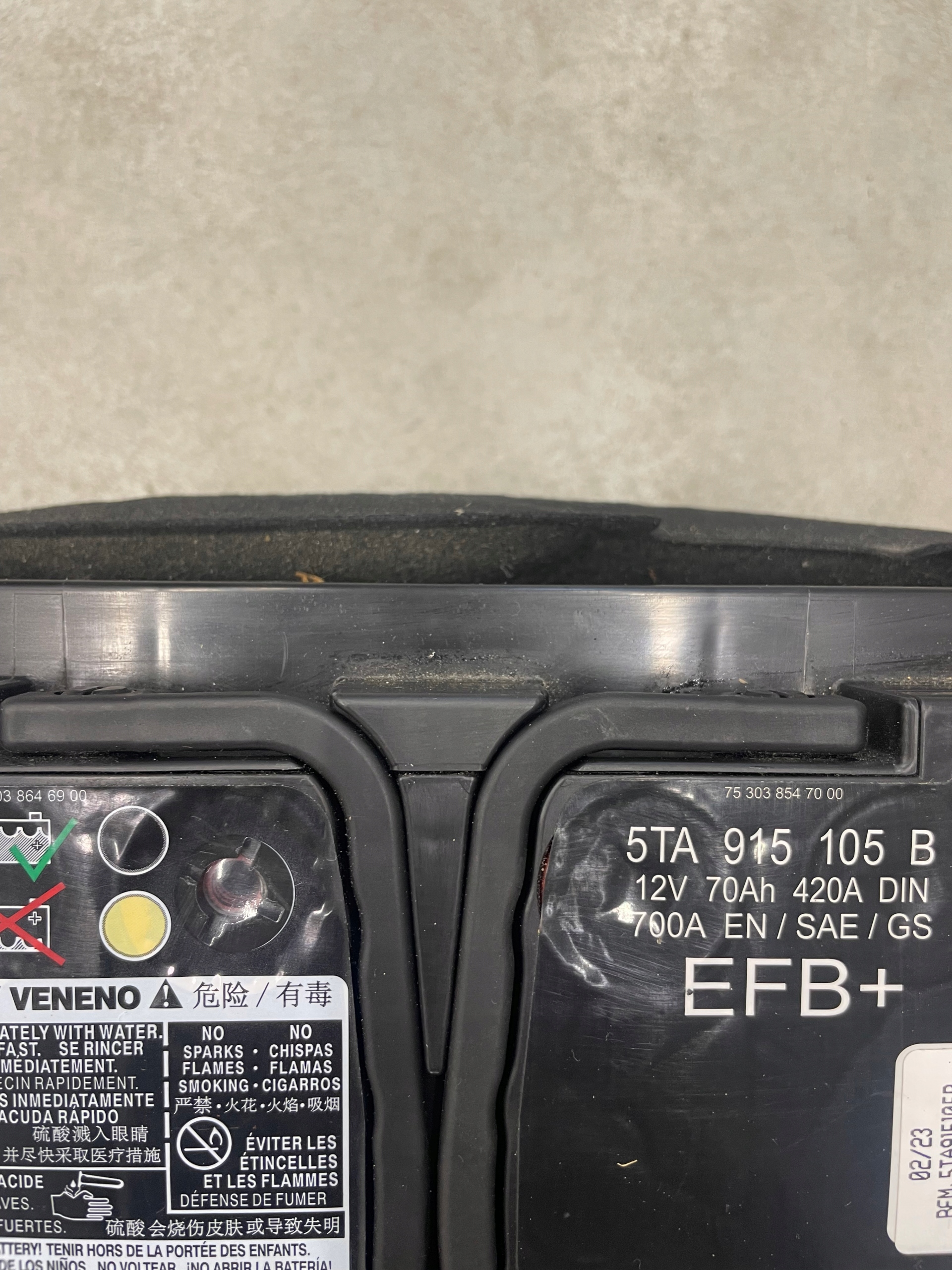 Audi VW Batterie 12V 70Ah 420 DIN EFB+ 2023 Original image 4