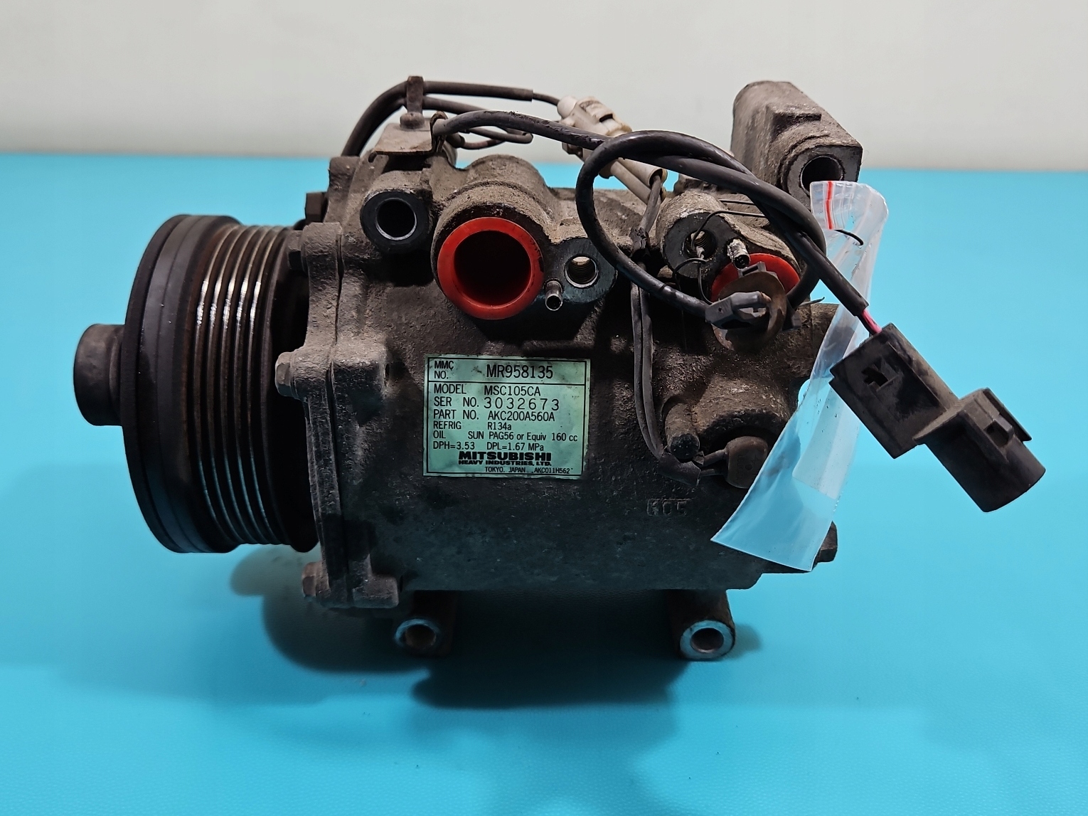 Compresseur climatisation Mitsubishi Grandis MR958135 MSC105CA image 5