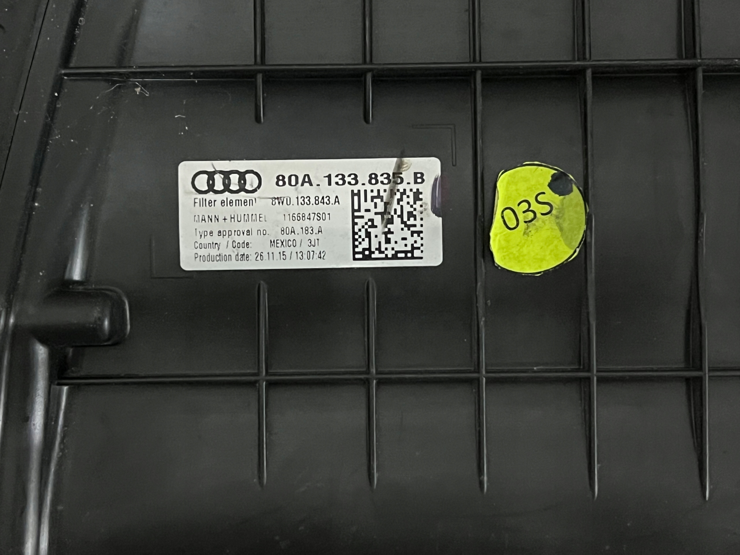 AUDI Q5 80A luftfilterhus 80A133835B image 4