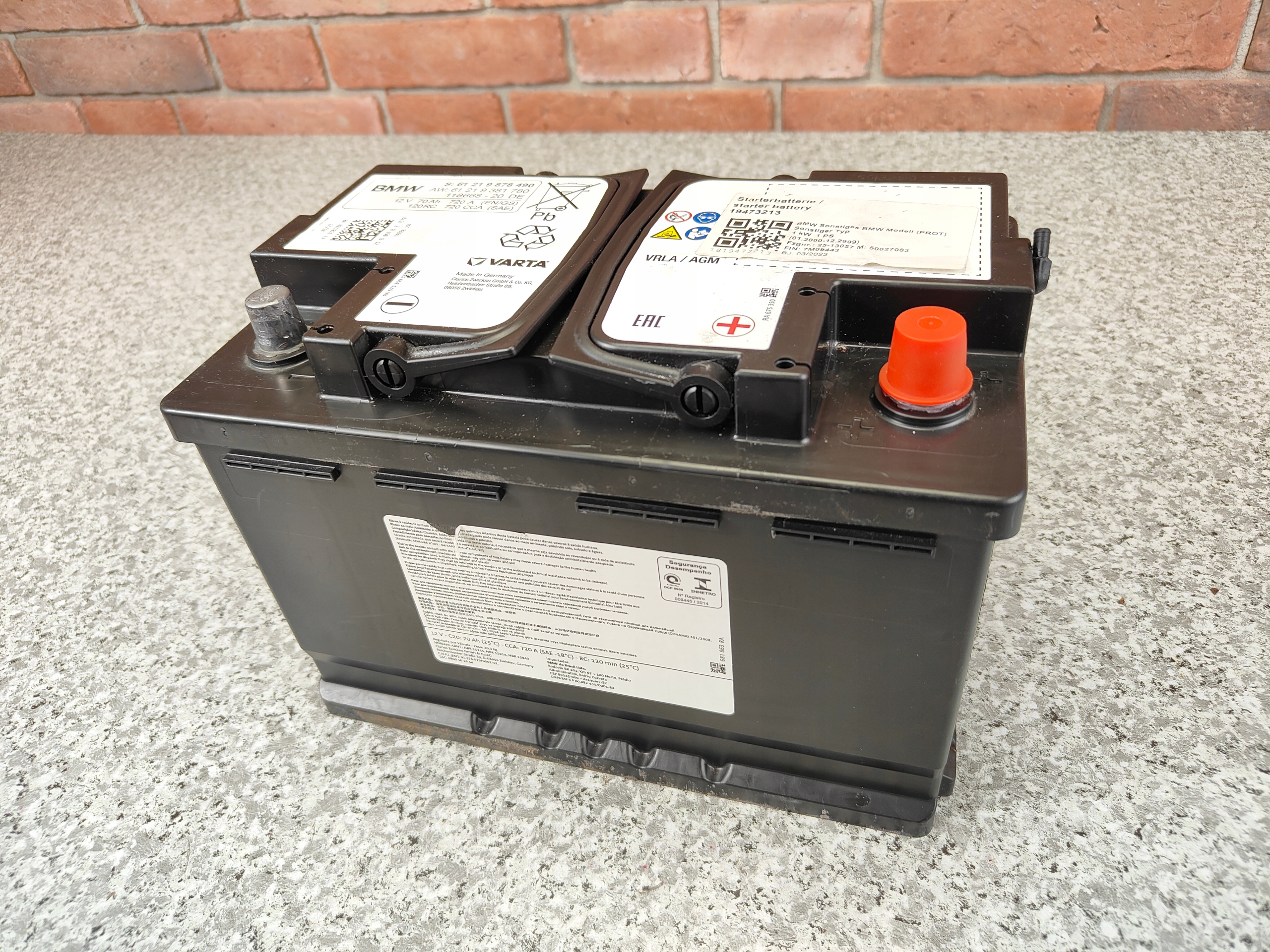 Akku AGM 12V 70Ah 720A BMW 9878490 OEM image 6