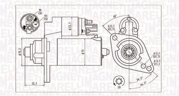 Démarreur Magneti Marelli 063721293010 image 3