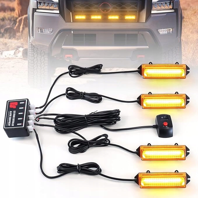LED-Warnleuchten Dinfu 4x40W Stroboskop 18 Modi 12V image 2