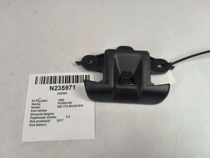 Porsche Boxster 982 2017 Rygiel kattomekanismin