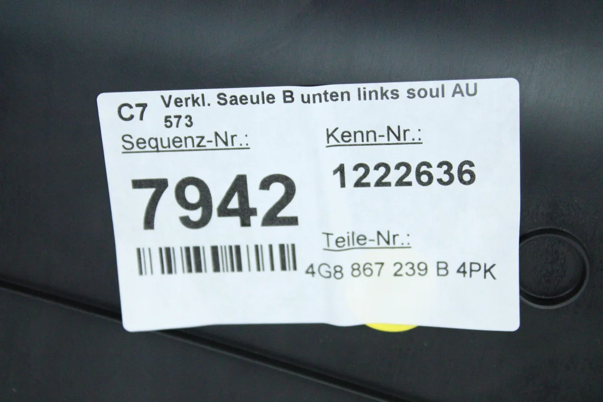 Audi A7 C7 Coluna Esquerda 4G8867239B image 5