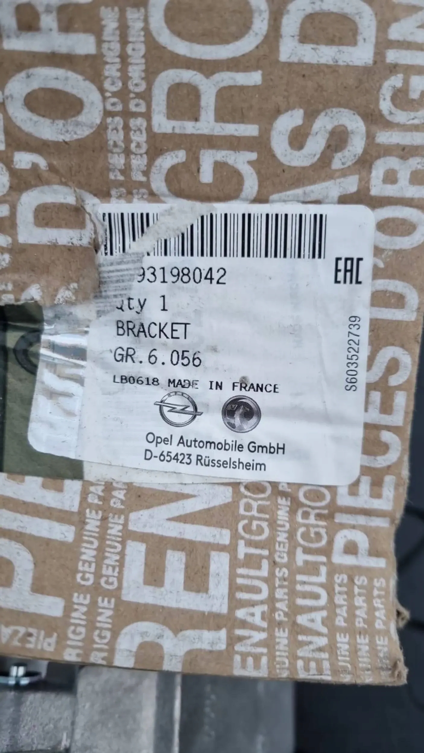 Opel Movano A alkuperäinen puoliakselin tuki oikea 93198042