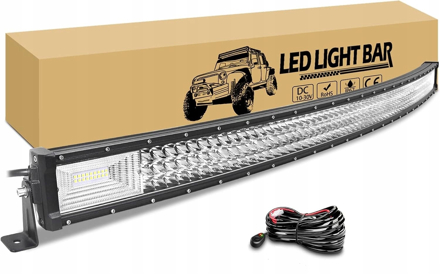 Lâmpada LED de Trabalho 130cm Curva 12V Barra Longe image 2