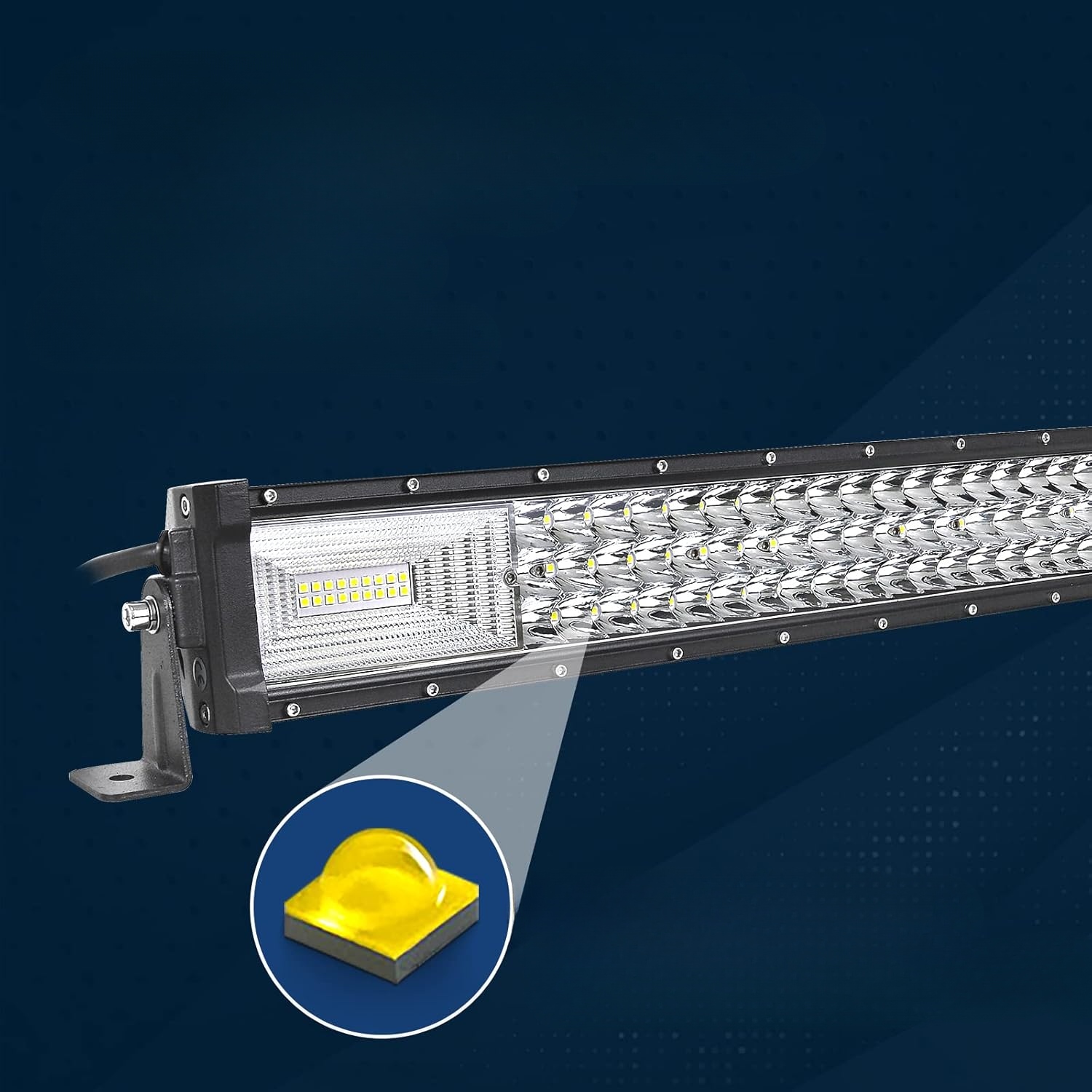 Lâmpada LED de Trabalho 130cm Curva 12V Barra Longe image 6
