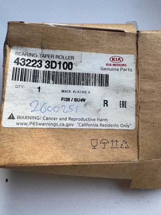 KIA HYUNDAI TUCSON 06 GEARBOX BEARING 432233D100