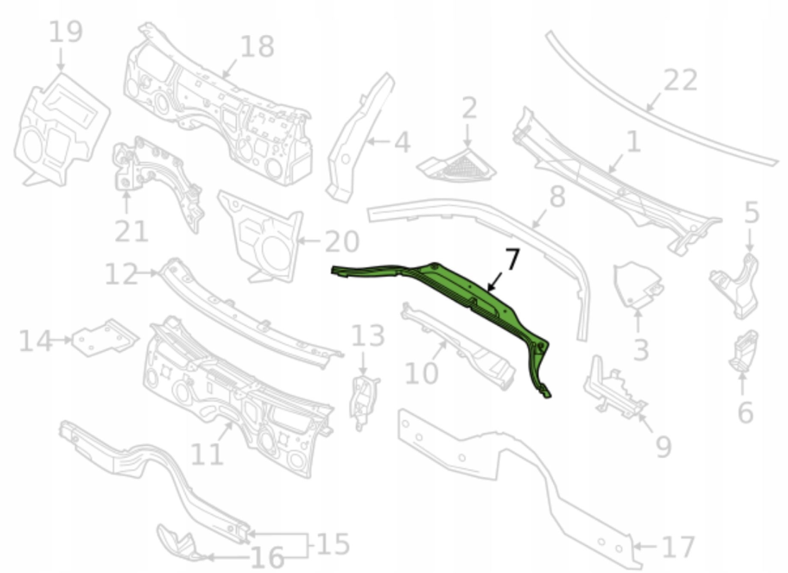 Oberer Windschutzscheibenleiste OEM MRT-2033370 BMW G20/G21 image 3