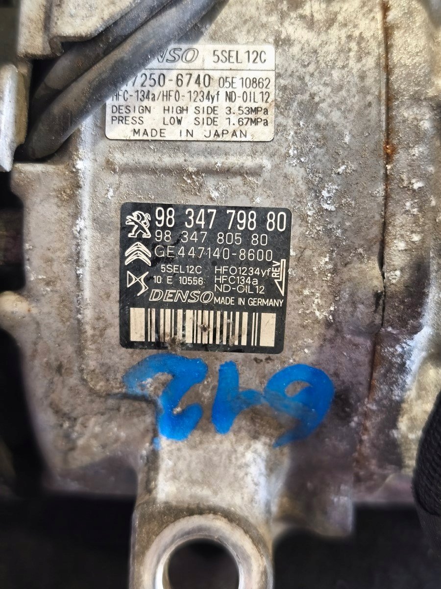 Compressor de ar condicionado Jeep Avenger 1.2 THP OEM 9850433280 image 4