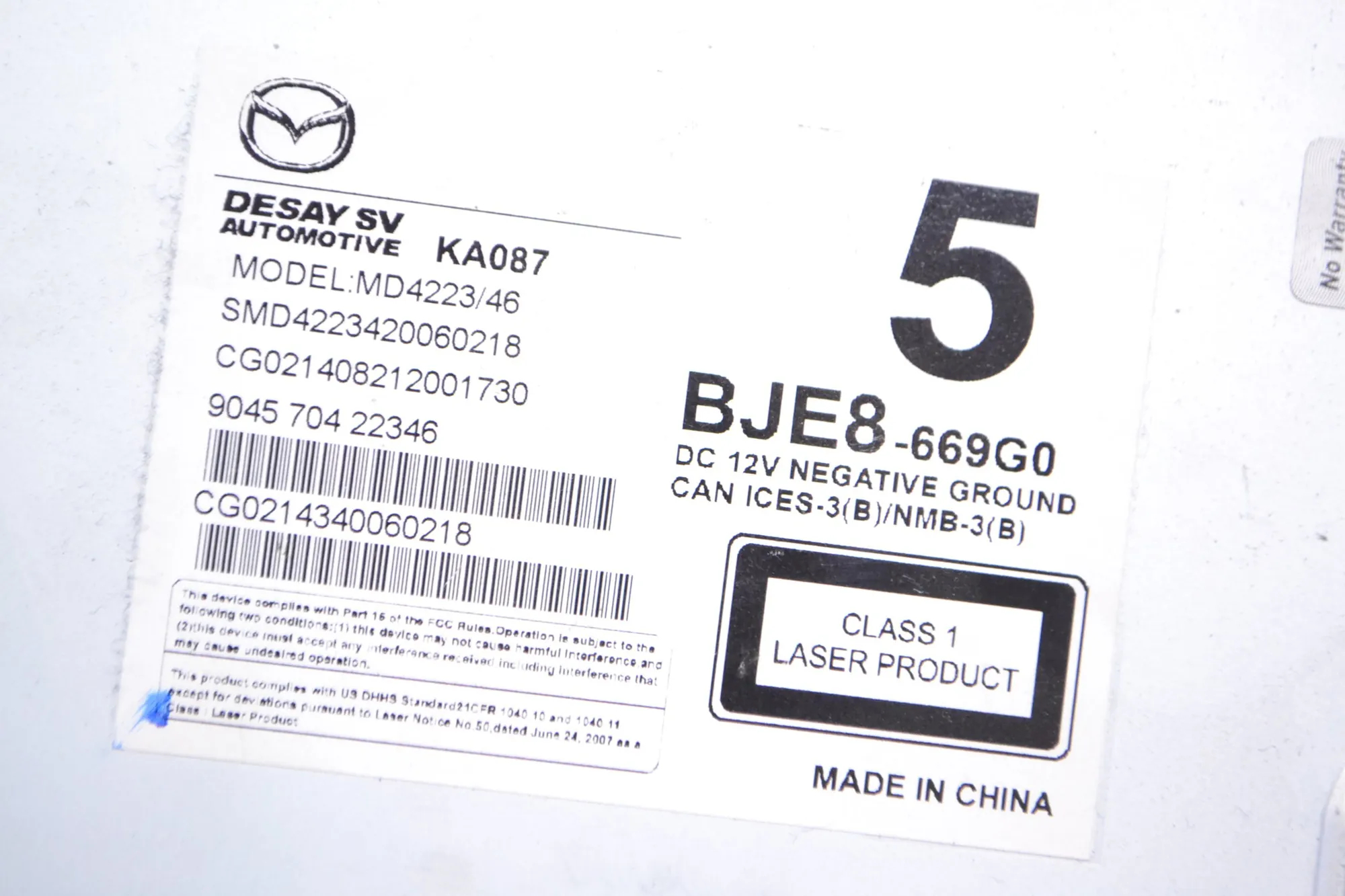 CD-NAVI-SPIELER MAZDA 3 BM BJE8-669G0 C image 5