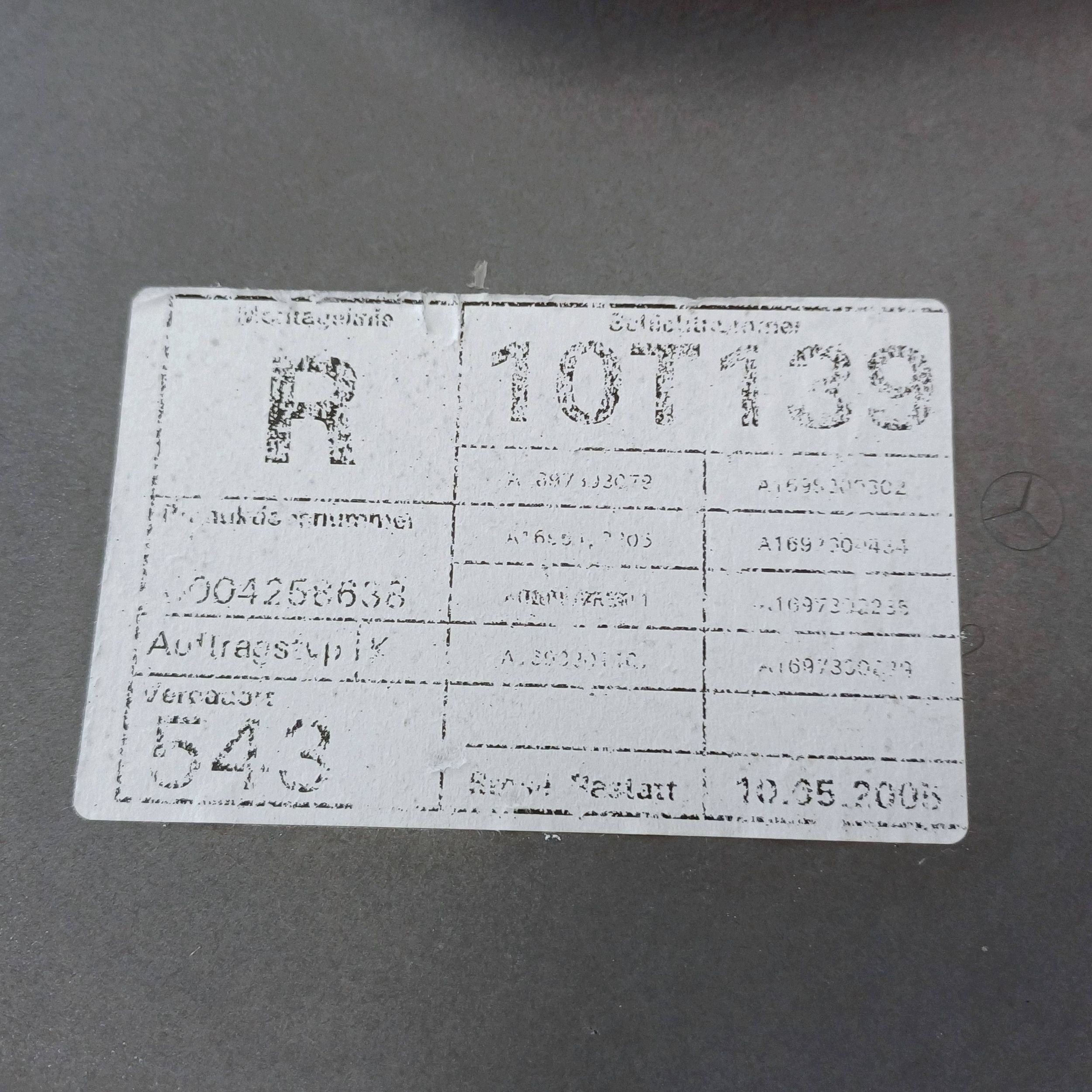 OEM A1697300679 Régulateur de vitre droite arrière image 5