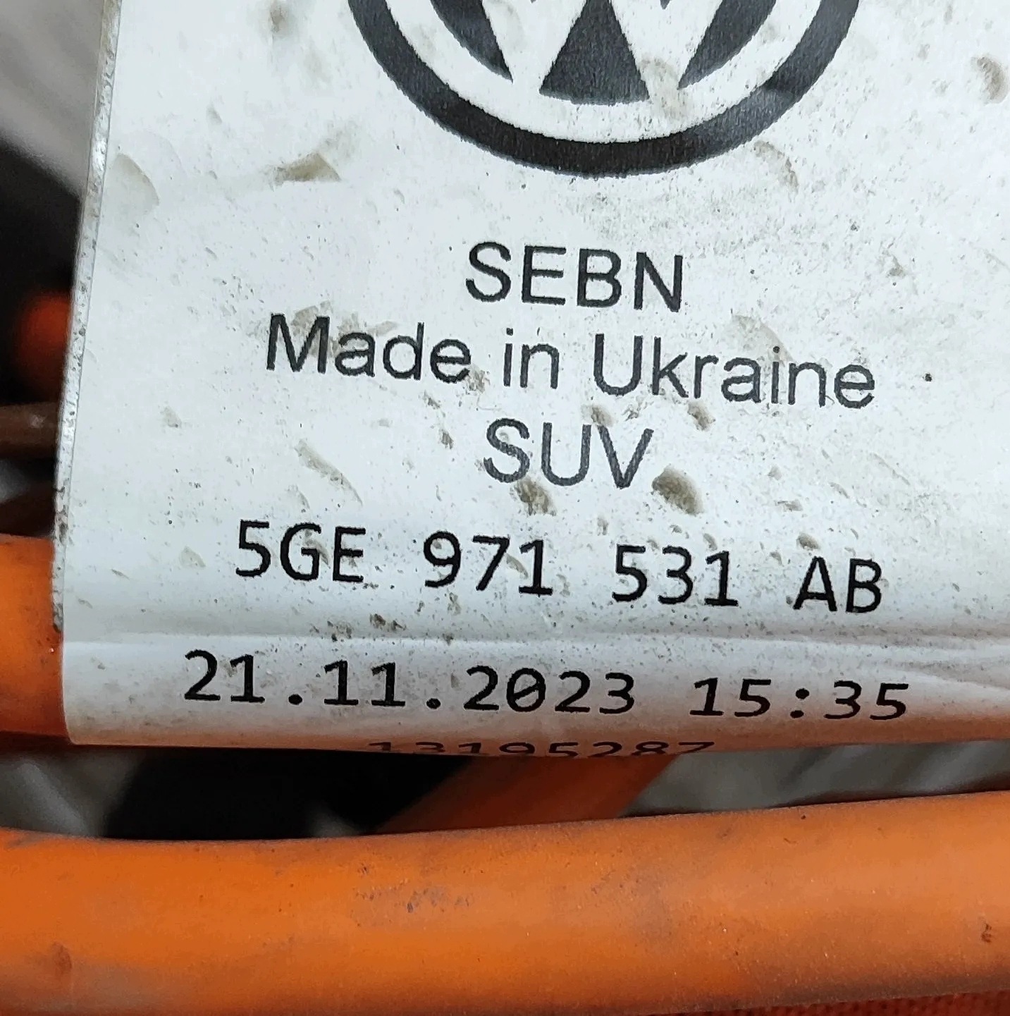Cabo de carga bateria VW OEM 5GE971531AB image 8