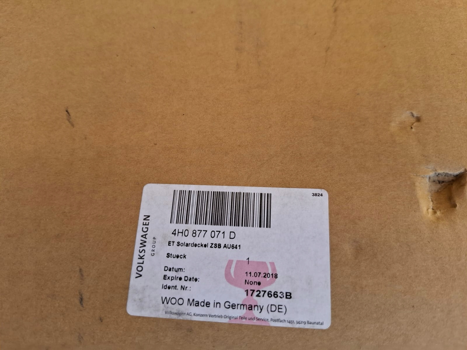 Audi A8 D4 4H S8 2011-18 Schiebedachglas OEM 4H0877041D image 5