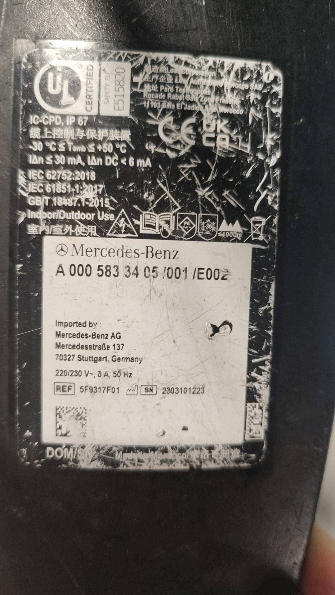 Cable de carga Mercedes A0005833405 - Pieza OE usada image 6