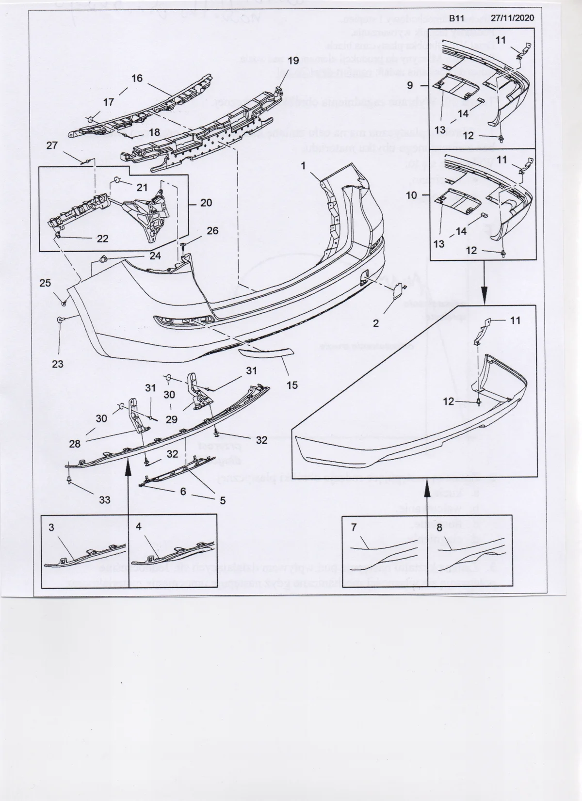 Opel Astra J Kombi Unterer Stoßfänger Gleiter image 7