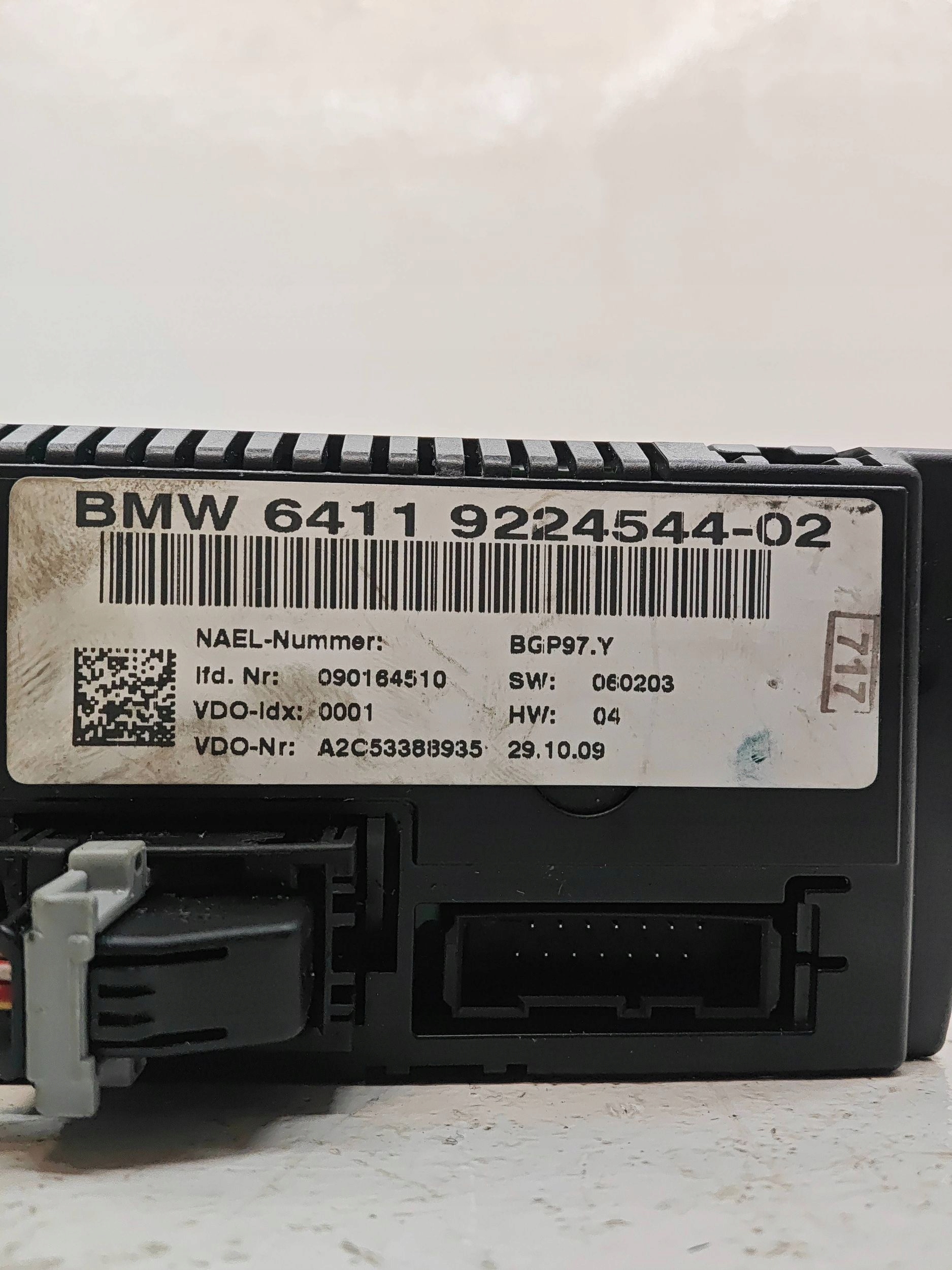 BMW 3 E90 E91 Panneau de climatisation 9224544 image 3