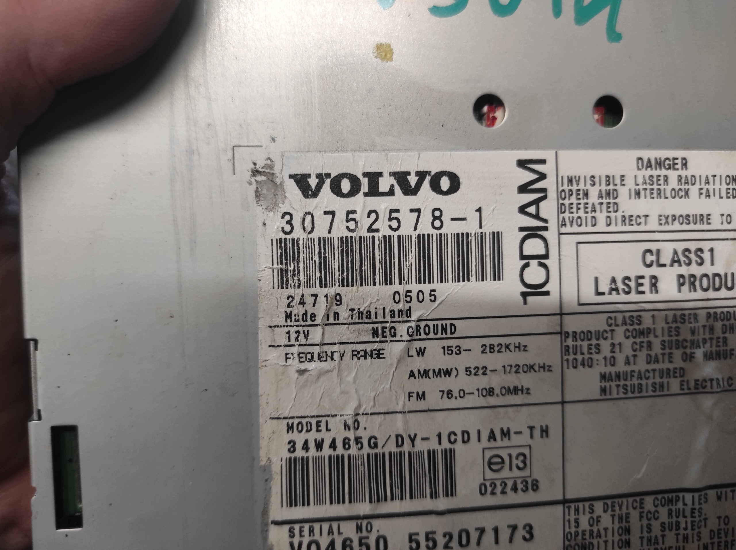 Changer CD/DVD Volvo V50 OEM 30752578 - Occasion image 5