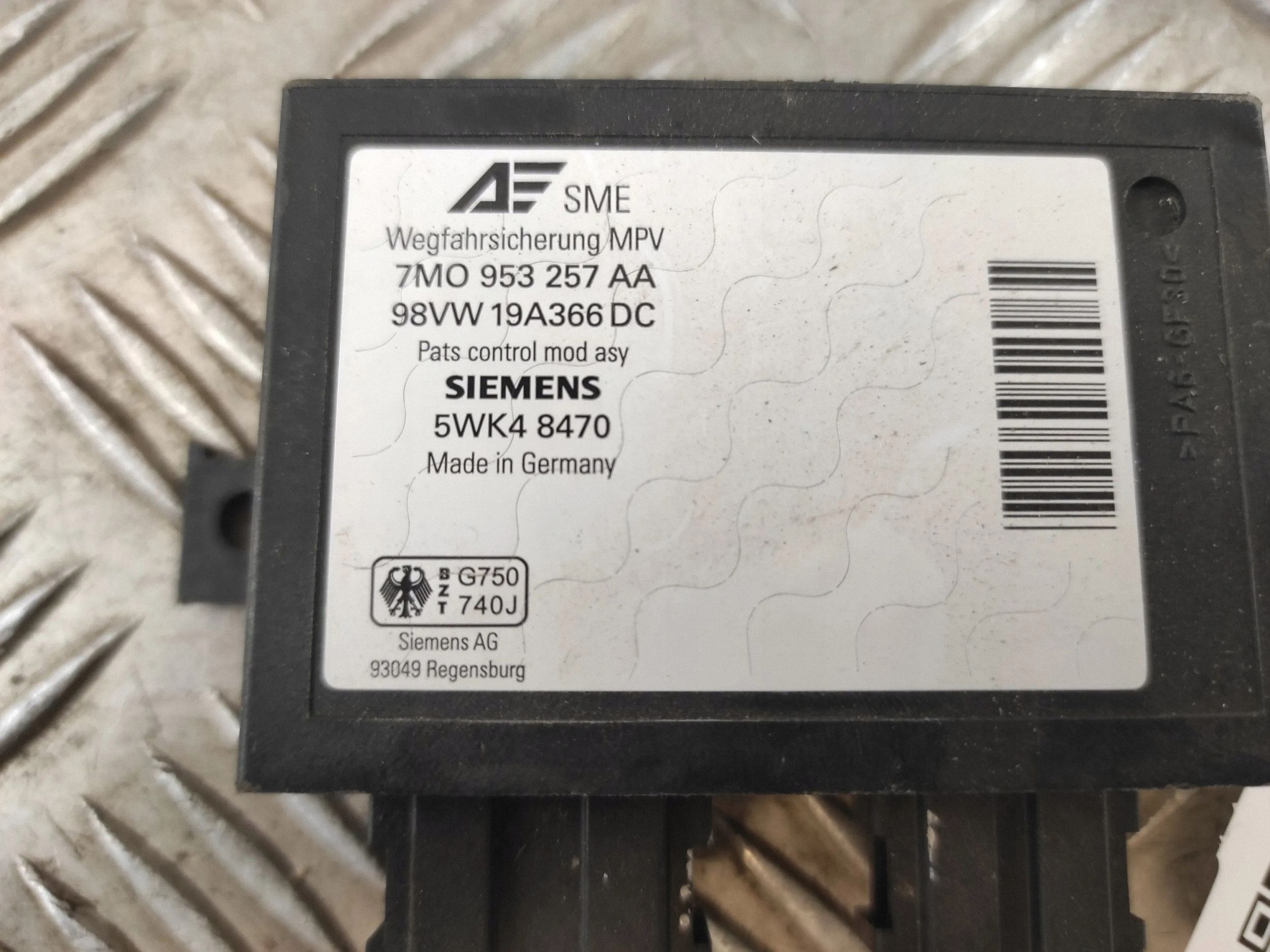 Módulo de inmovilizador VW 7MO953257AA para Sharan 1.9L image 6