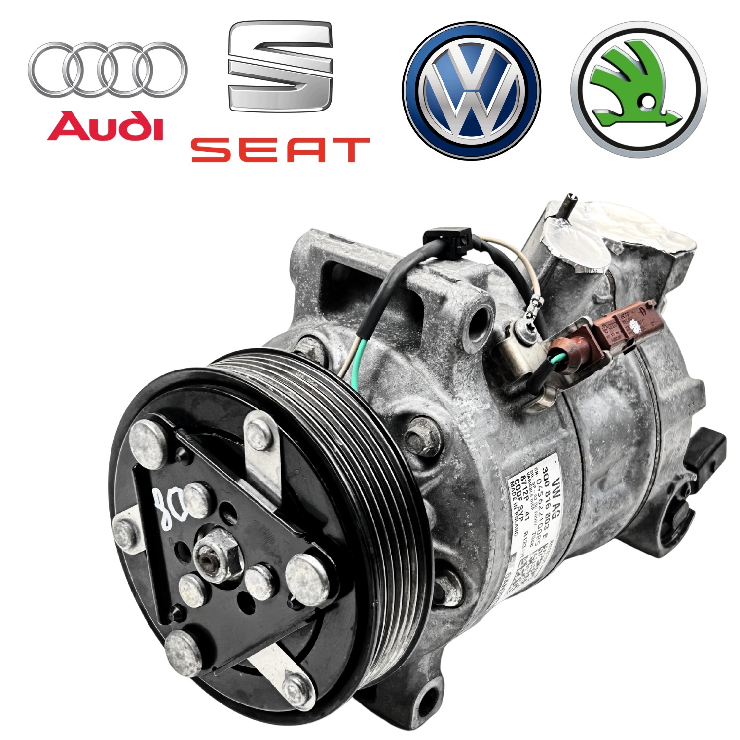 Compresseur clim 3Q0816803E VW Taigo Scala Fabia IV Golf VIII Kamiq image 2