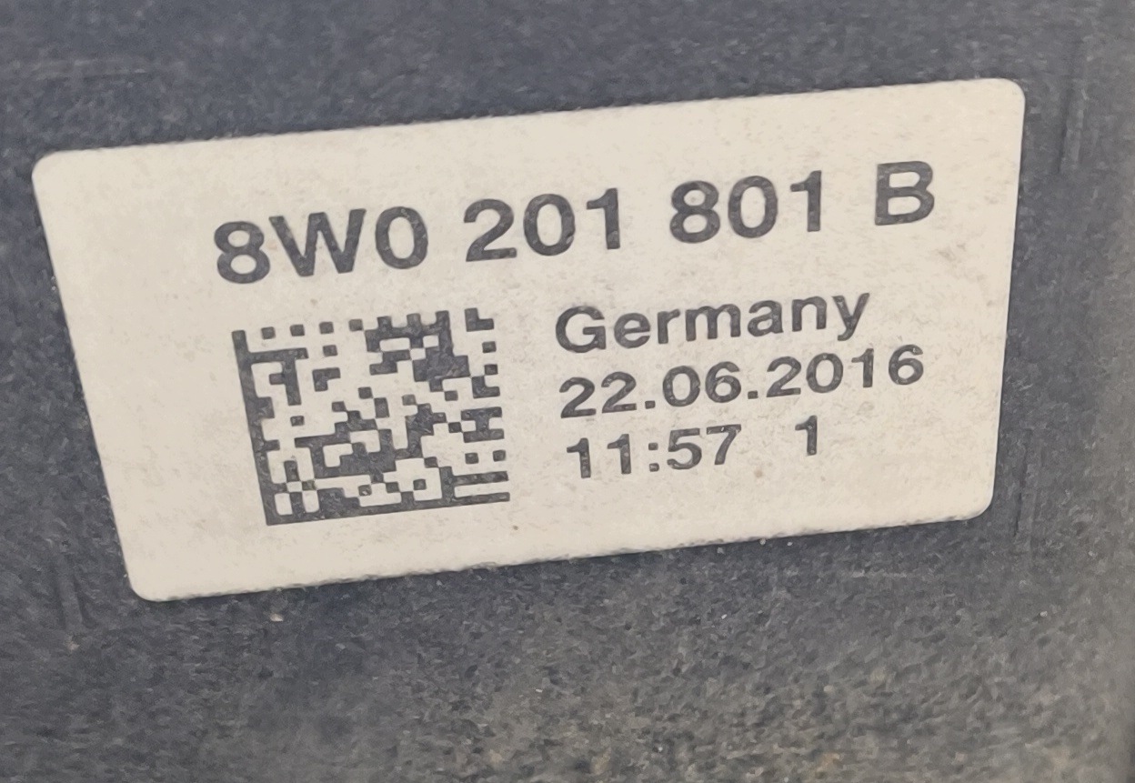 OEM 8W0201801B Kohlefilter hinten für Audi A4/S4 B9