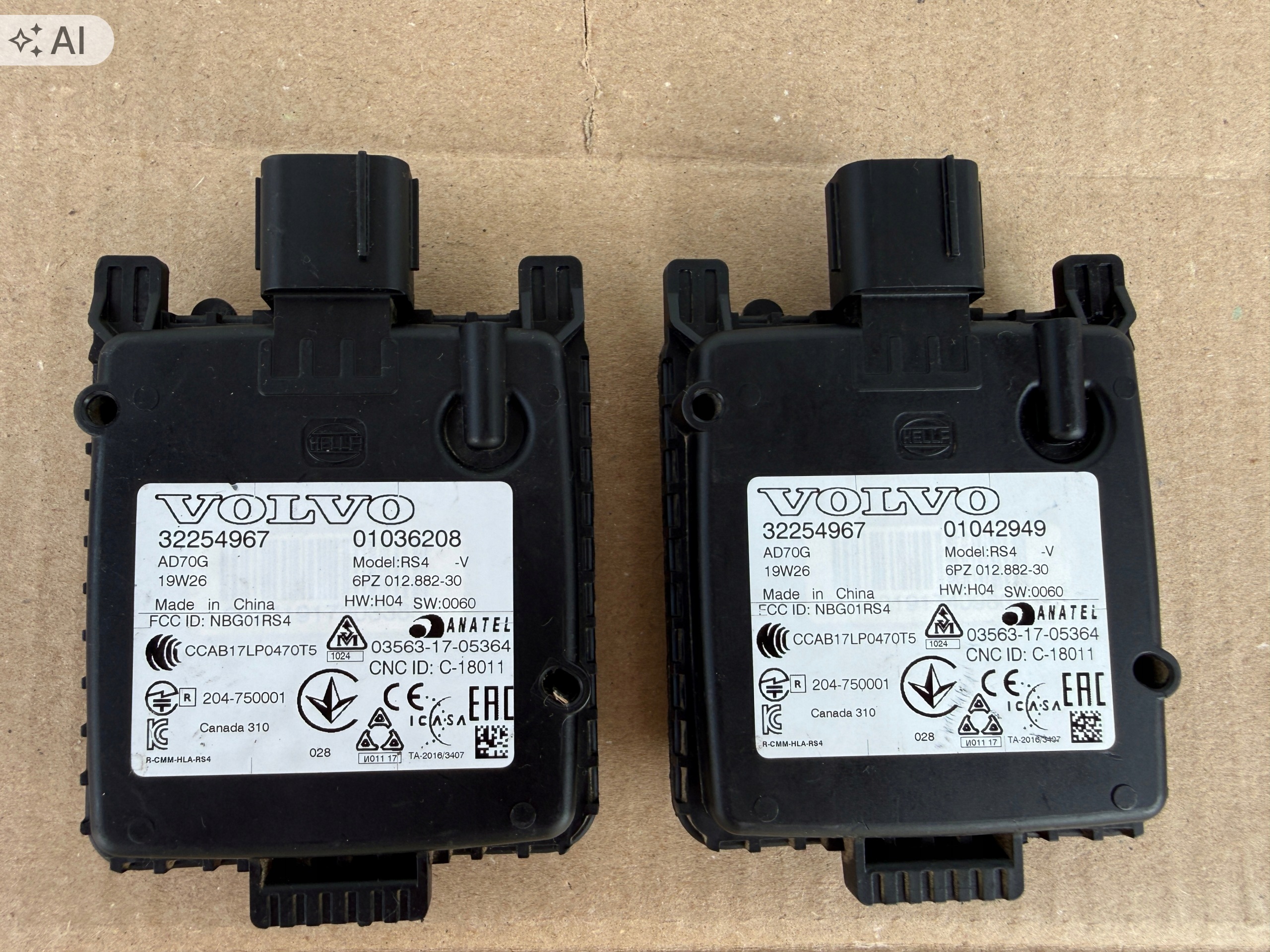Radar de régulateur actif Volvo XC60 OEM 32254967 image 2