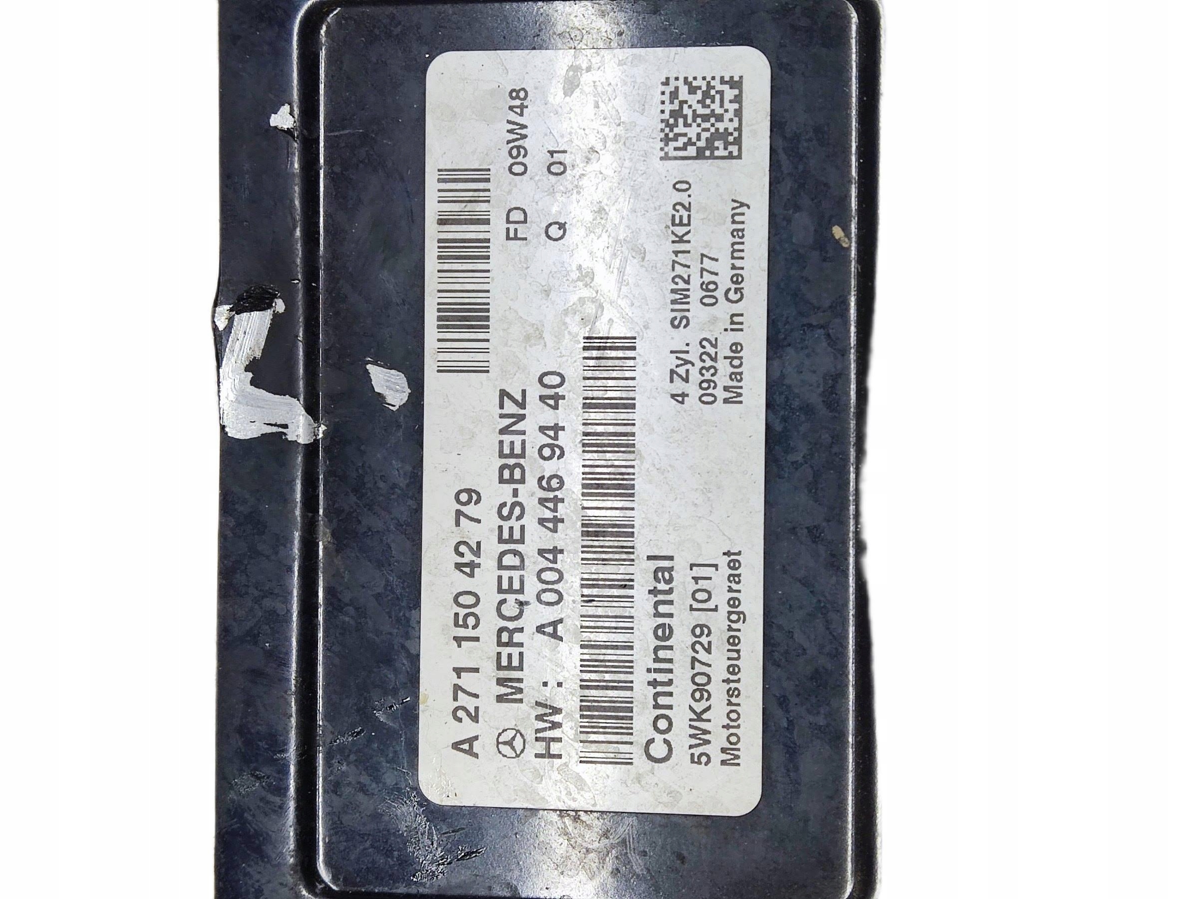 MERCEDES W204 1.6 motorcomputer A2711504279 image 3