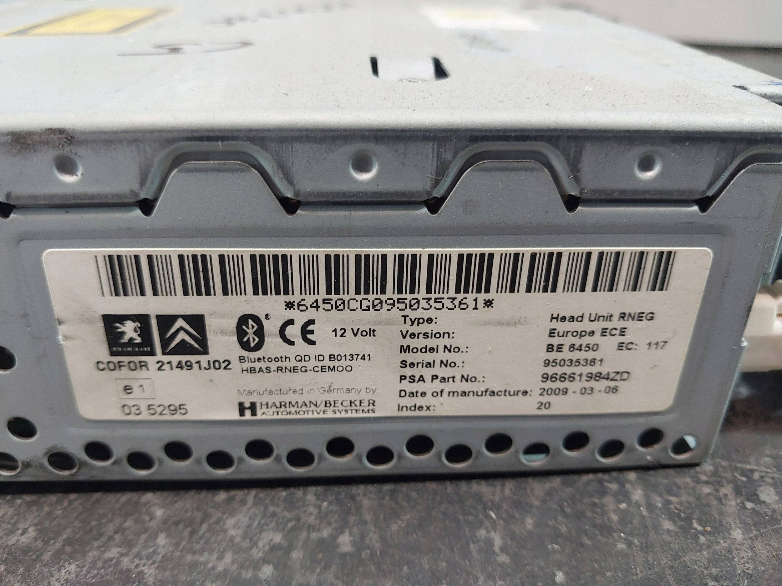 Rádio CD Citroen C5 II X7 OEM 96661984ZD - Usado image 5