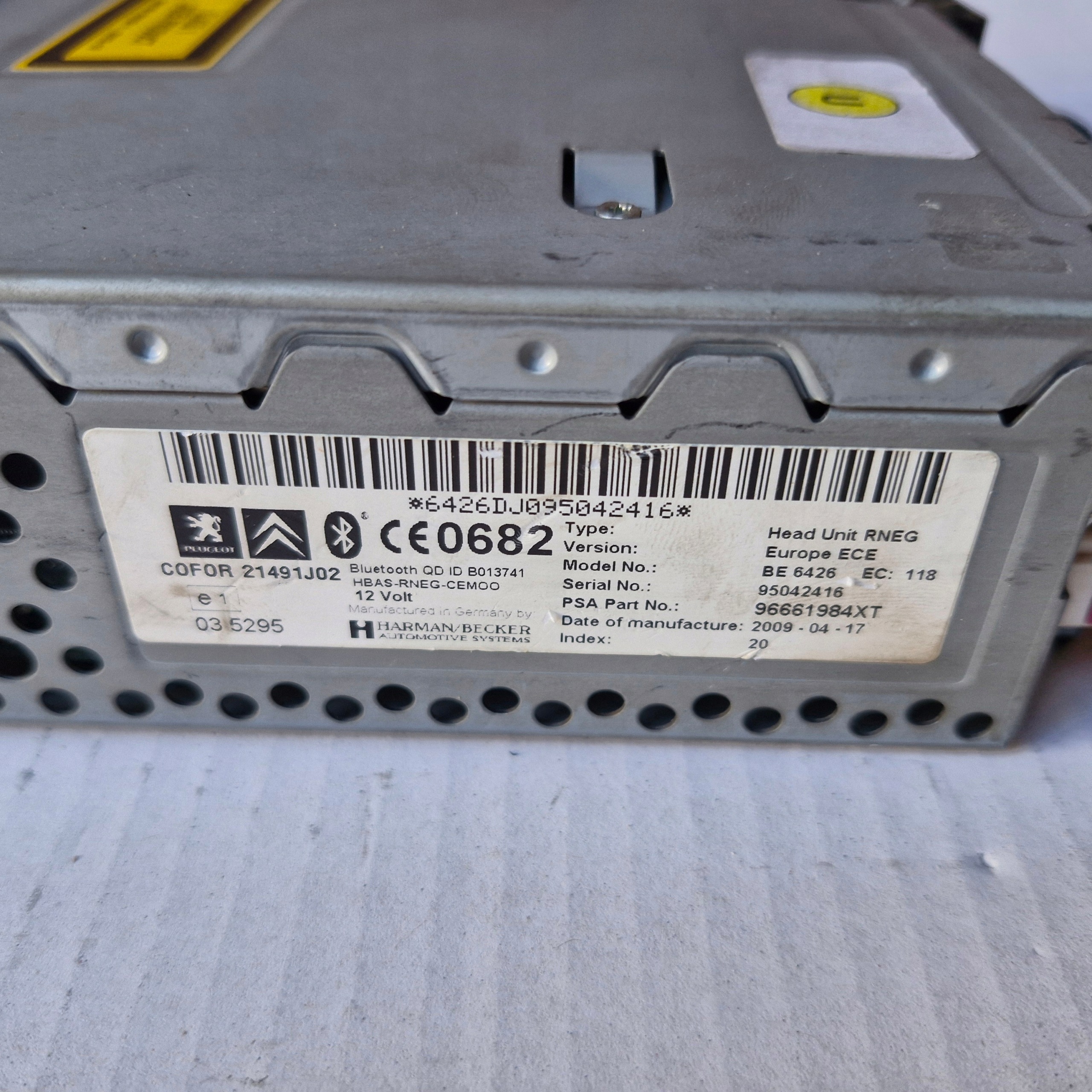OEM 96661984XT Radio Navigation RNEG BE6426 image 5