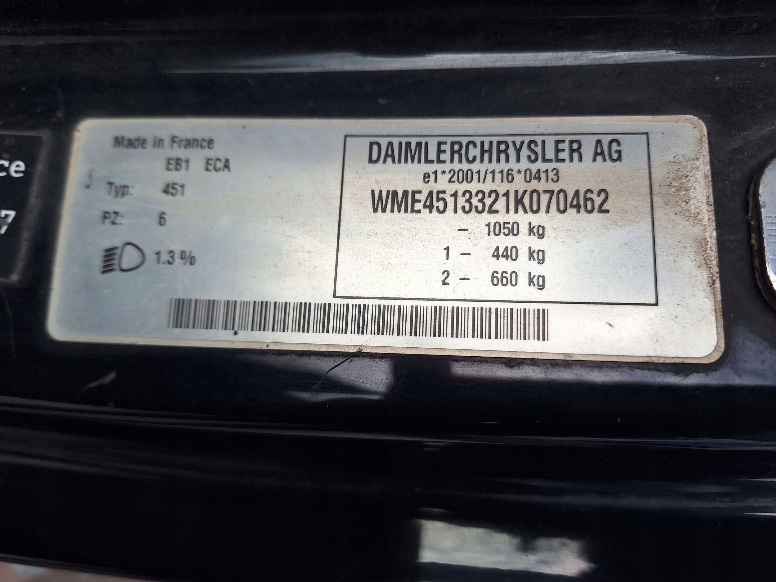 Smart ForTwo 2 II 451 07-14 Lanterna Traseira Esquerda EU Europa A4518200164 image 3