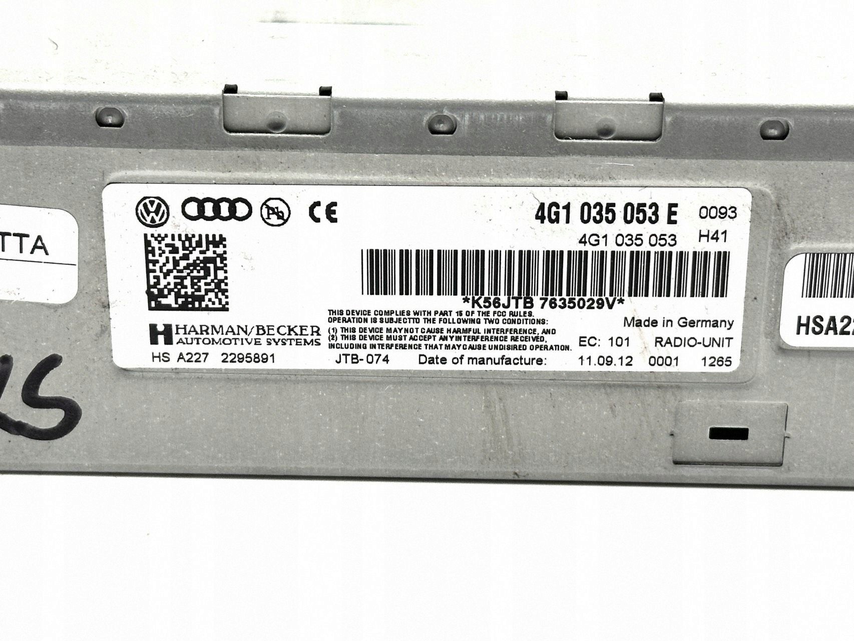 Autoradio Audi OE 4G1035053E - État d'occasion image 4