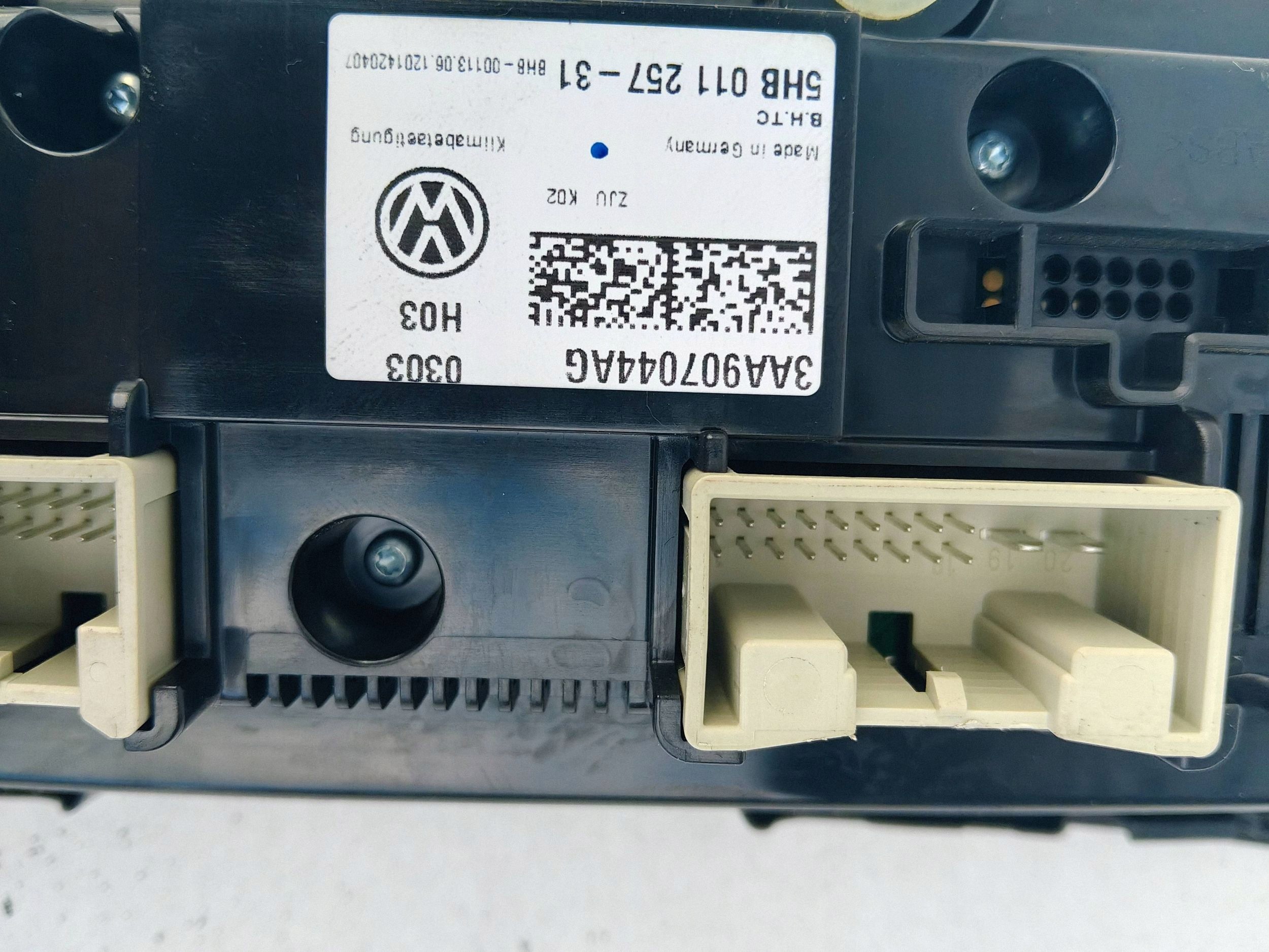 VW Passat B7 Blower Control Panel OEM 3AA907044AG