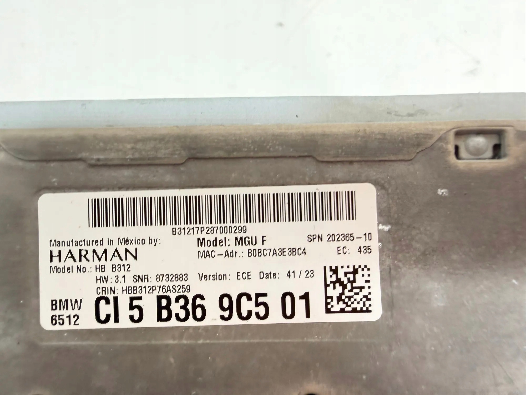 Module Navigation BMW OE 5A47354 pour Série 3 G20 image 7