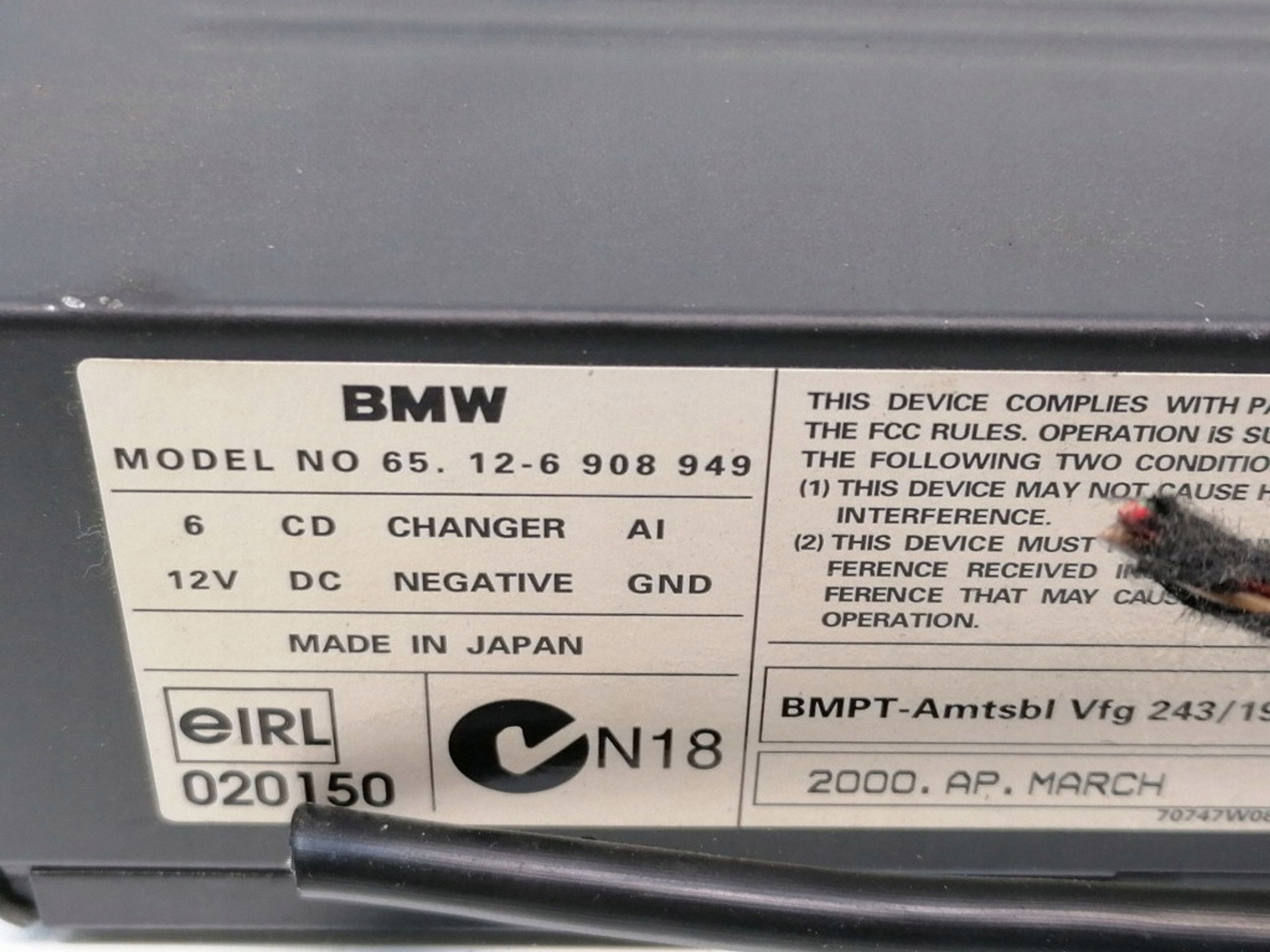 Trocador CD BMW OEM 6908949 para Série 3 E46 image 5