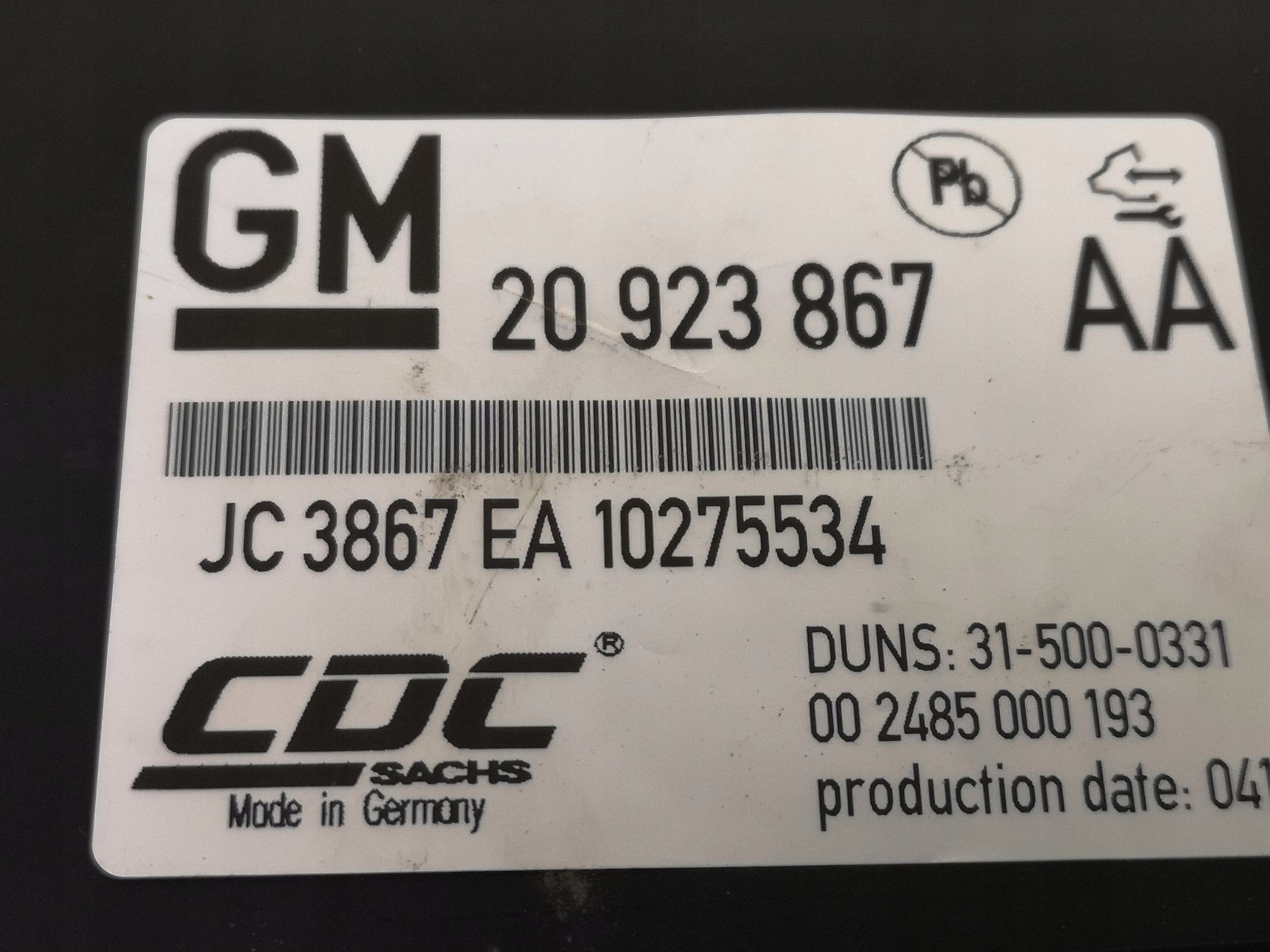 Module de contrôle suspension Opel Insignia OEM 20923867
