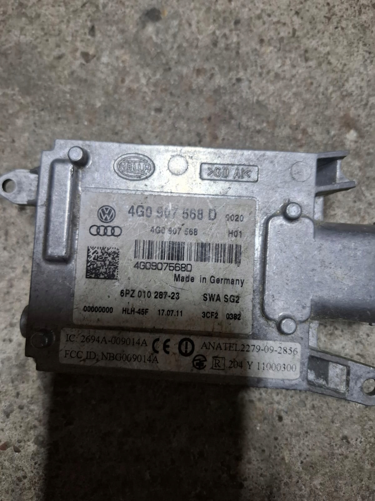 OEM 4G0907568D ACC-radarmodul vänster Audi A6 A7