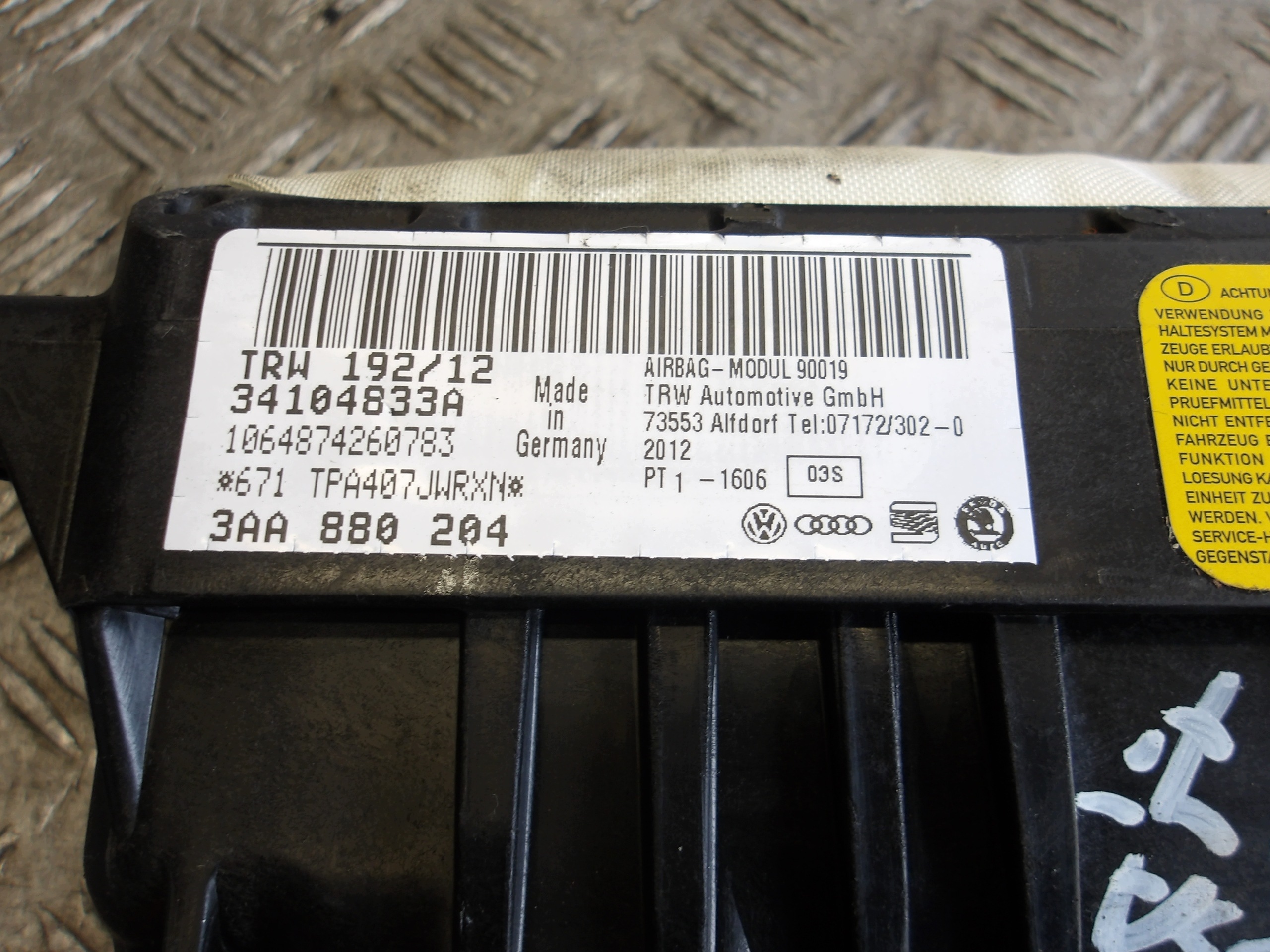 OEM 3AA880204 Beifahrer-Airbag für VW Passat B7 image 3