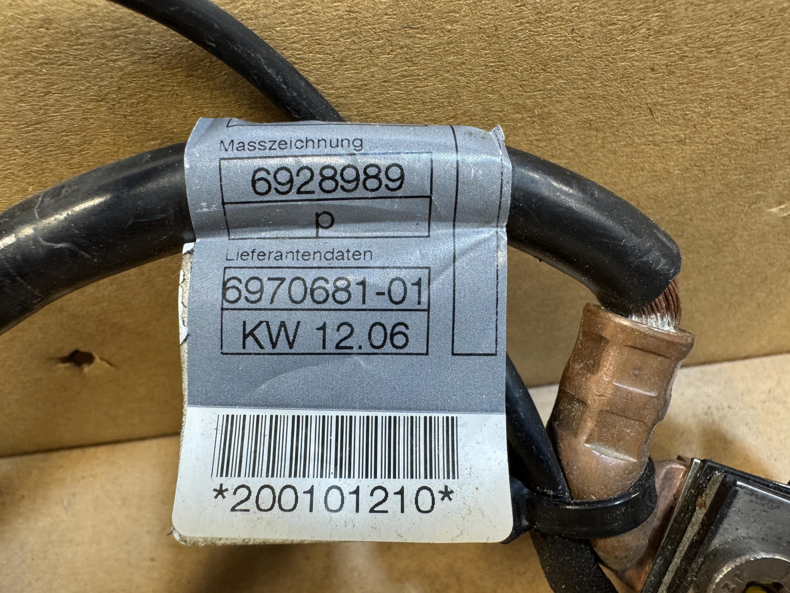 BMW IBS akun negatiivinen johto OEM 6970681 6928989