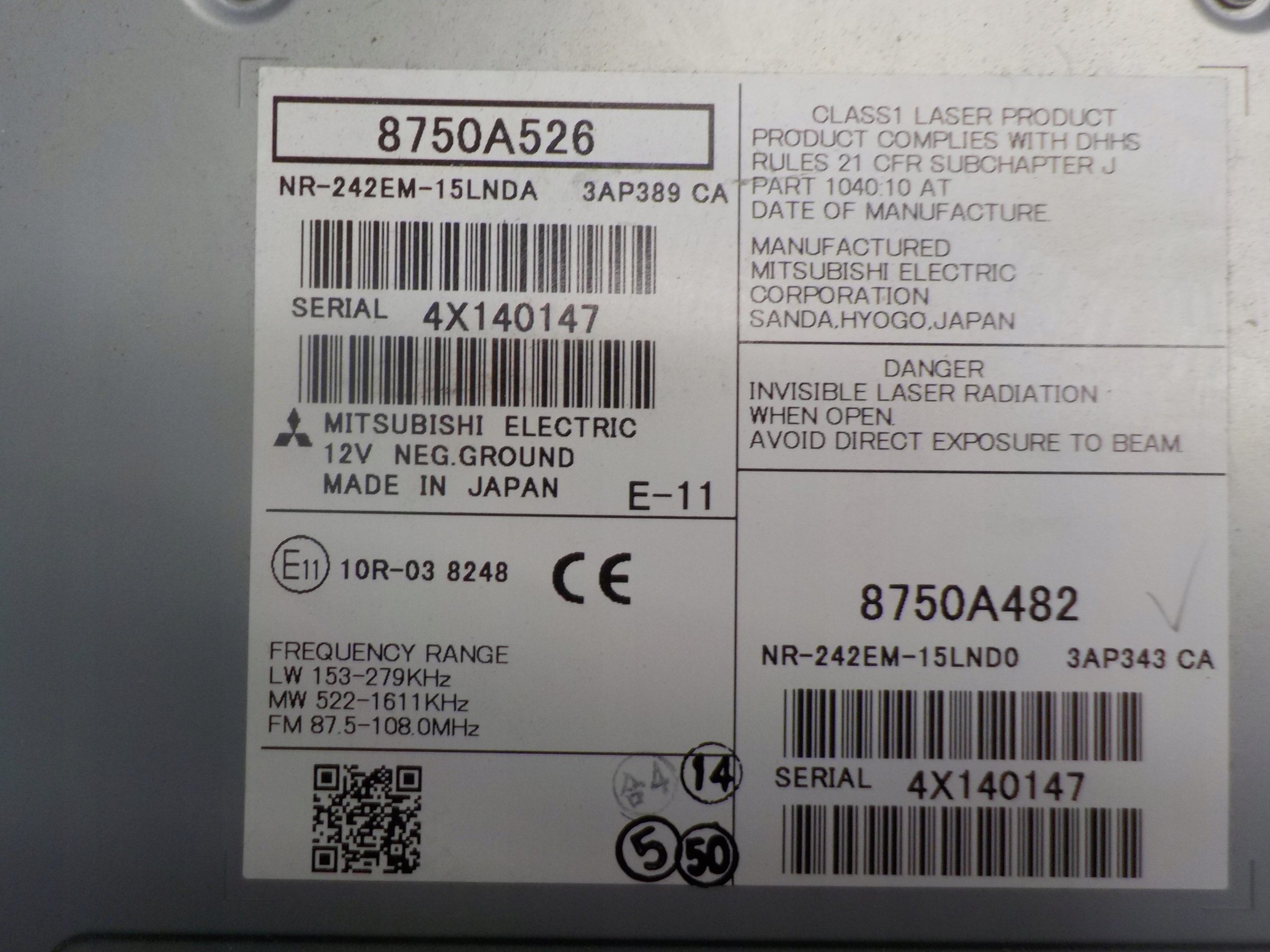 Radio Navigation Mitsubishi Outlander III 8750A526 image 4