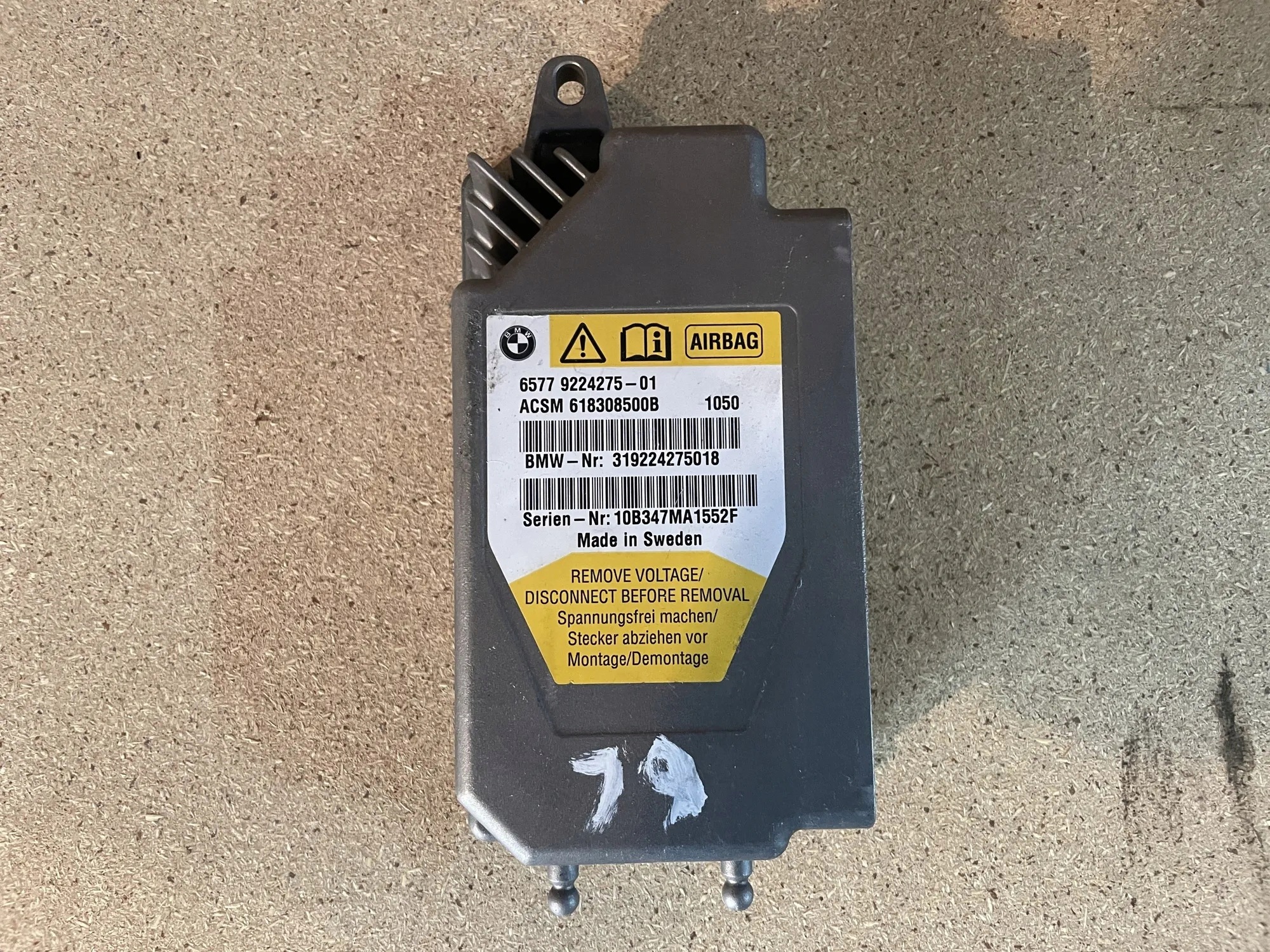 Módulo airbag OEM 65779224275 para BMW 5 GT F07 image 2