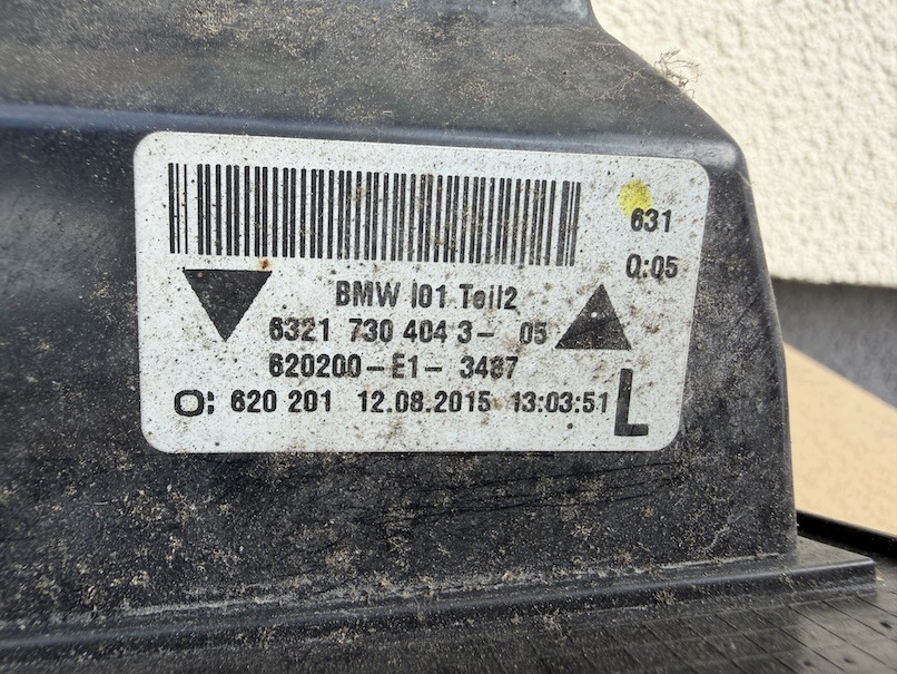 BMW i3 Reverse Light Left Rear OEM 7304043 image 4