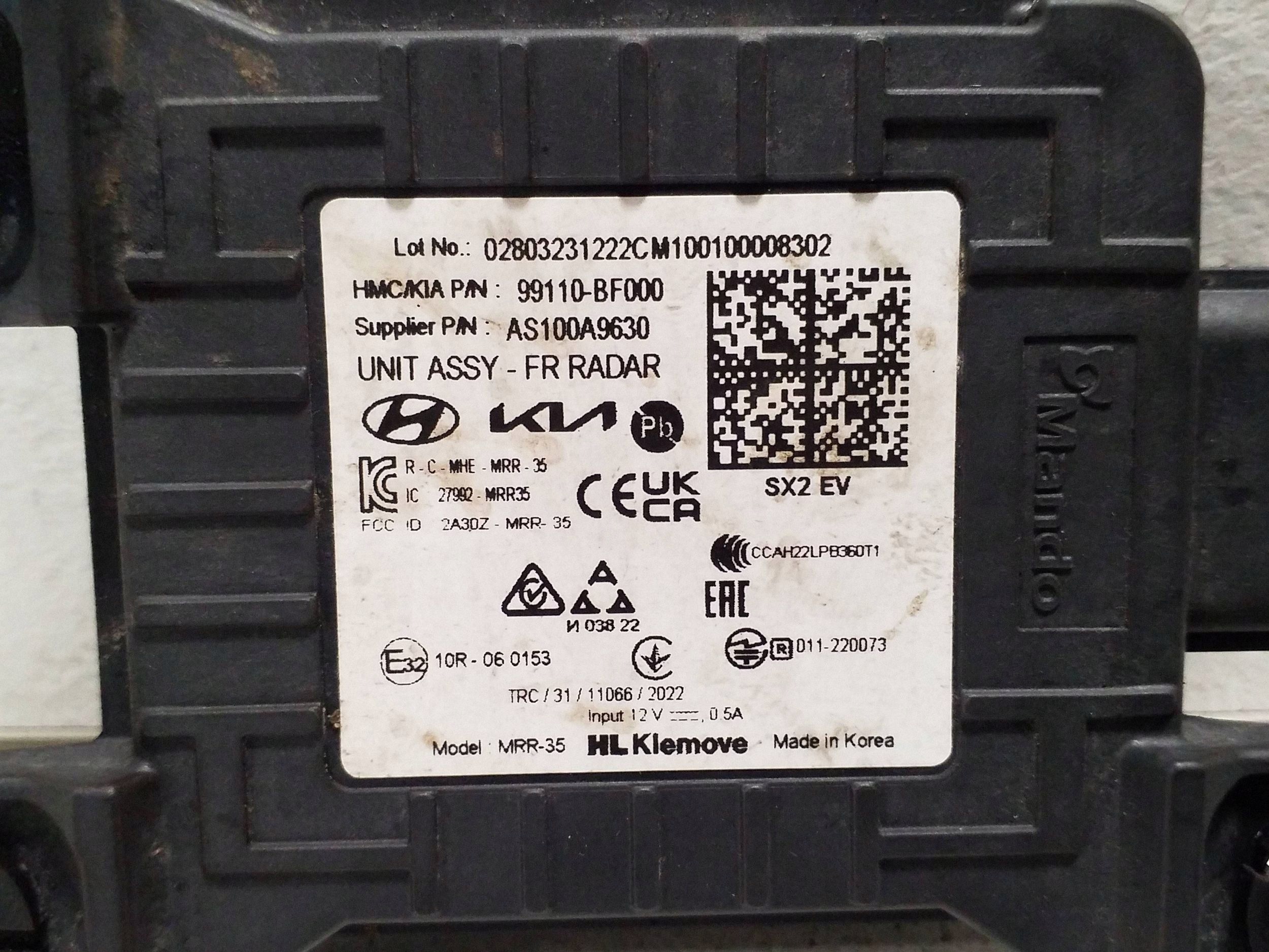 Radar Hyundai OEM 99110BF000 - Peça usada image 4