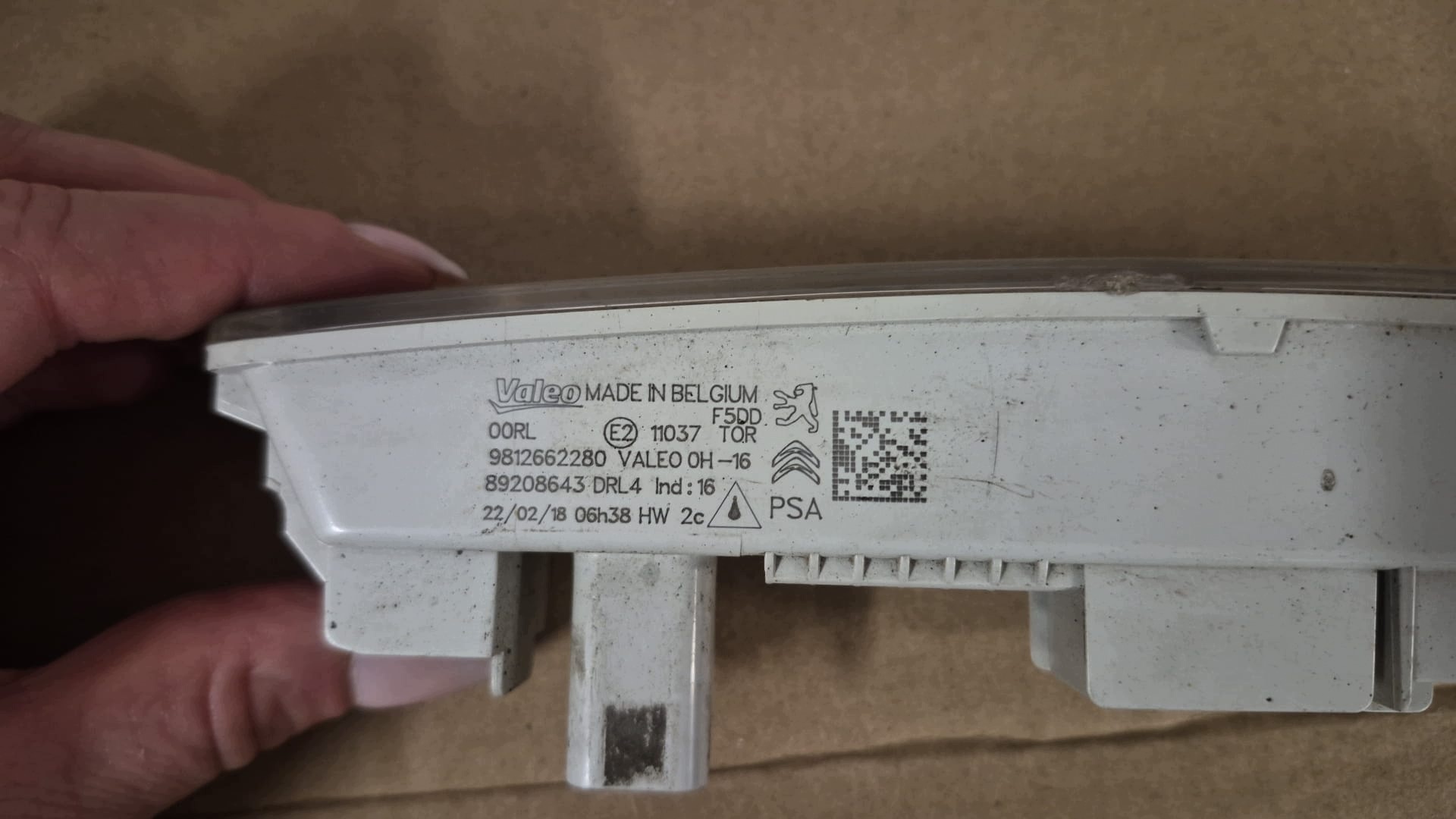 OEM 9812662280 Vasen DRL-valo Opel Zafira D:lle
