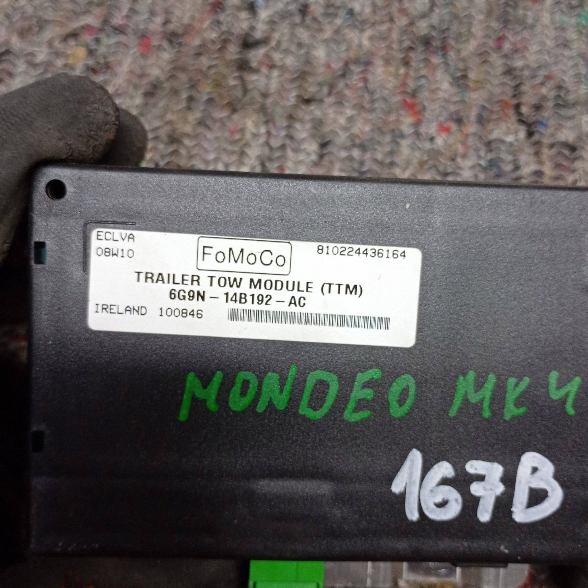 Module Commande Attelage Ford Mondeo MK4 OEM 6G9N-14B192-AC
