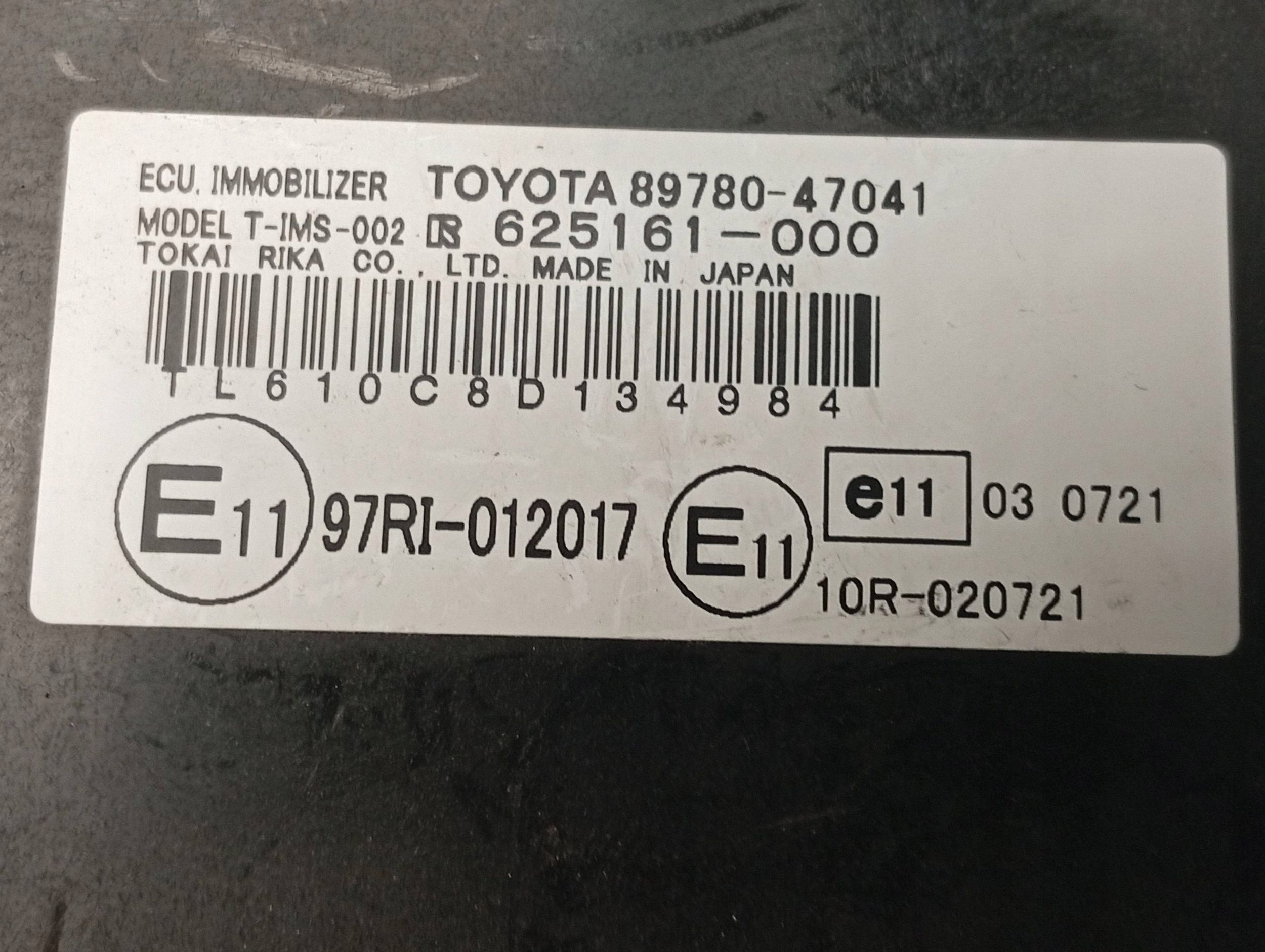 Toyota Immobiliser 8978047041 Prius Hatchbackille image 4