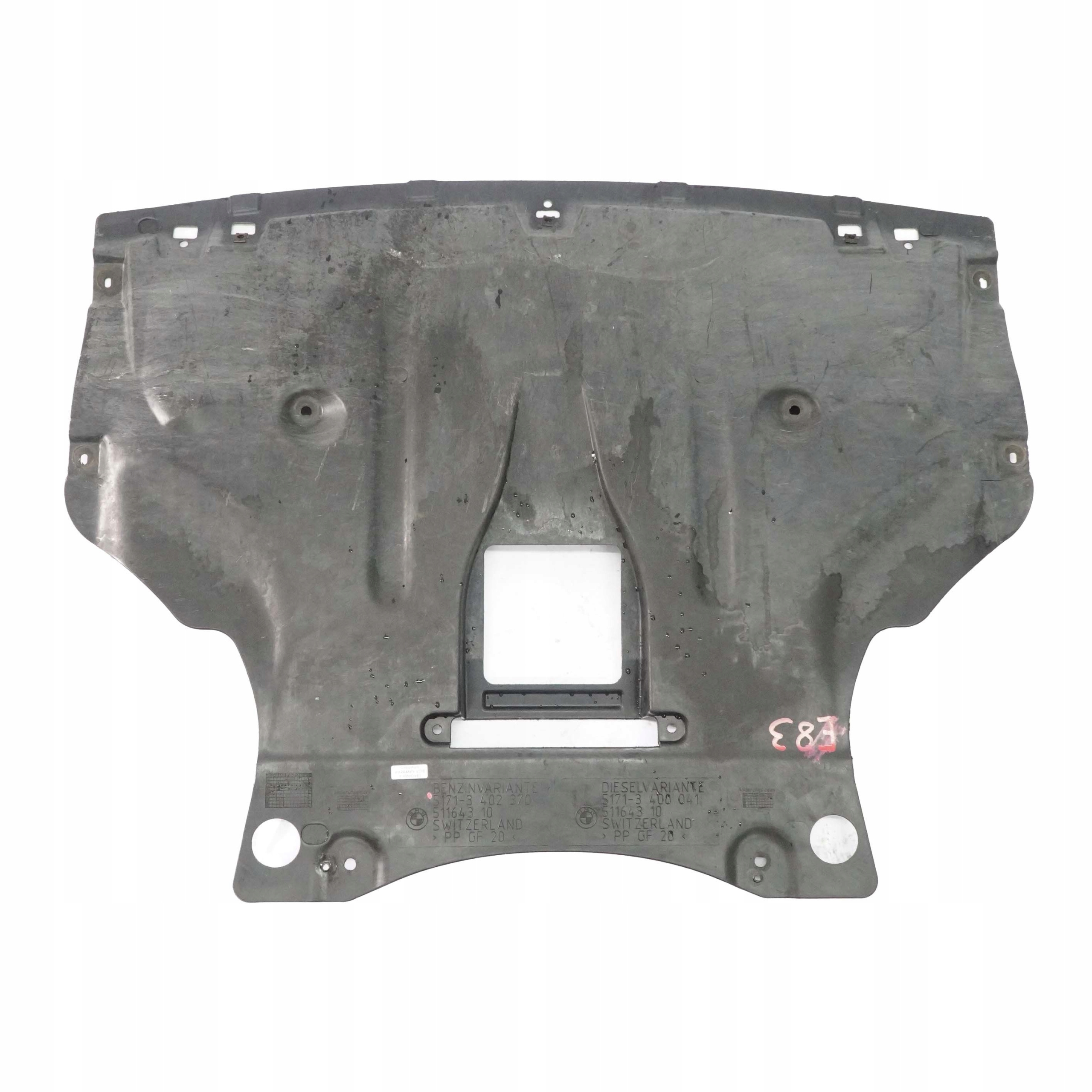 BMW X3 Engine Undershield OEM 3402370 Front 2006-2008 image 2