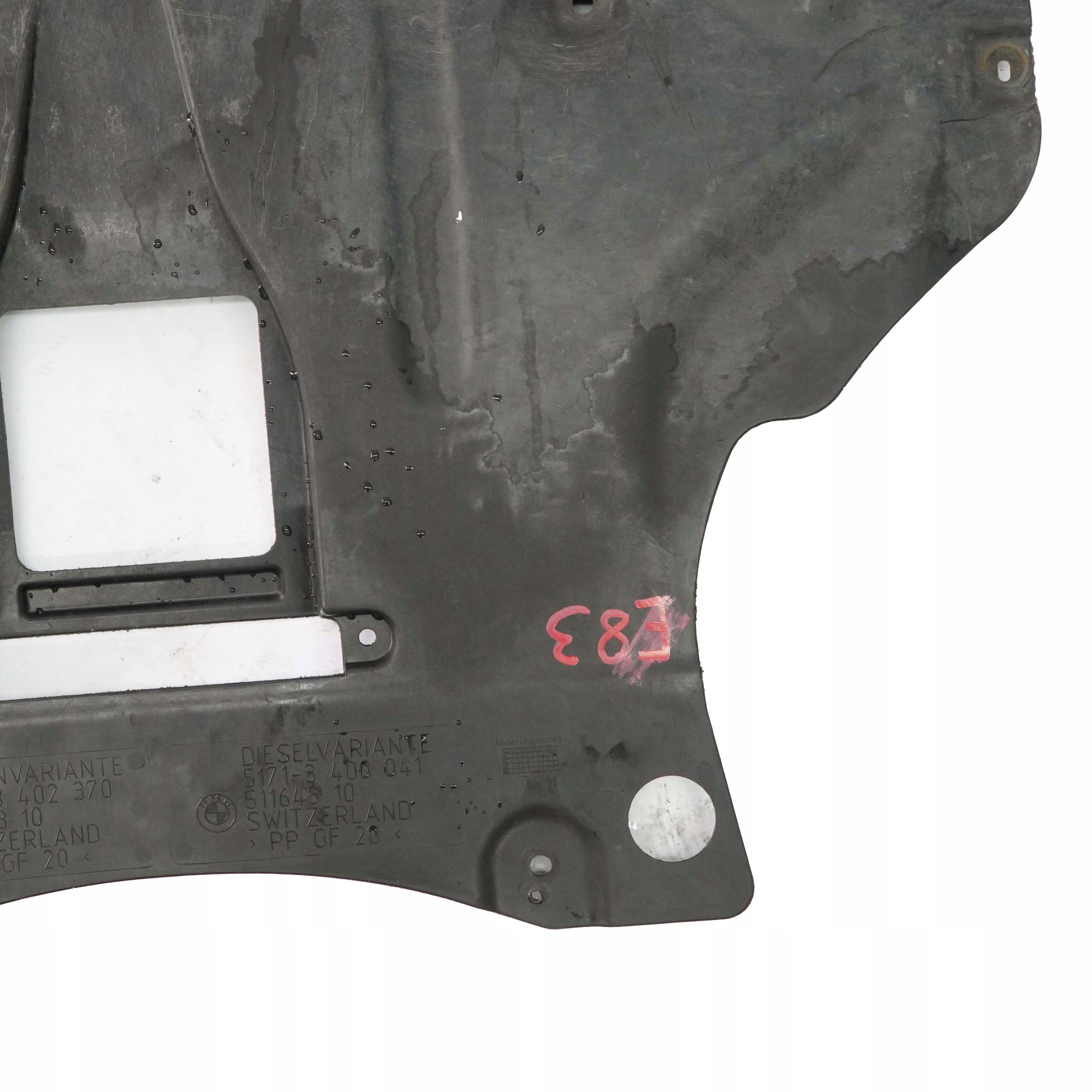 BMW X3 Engine Undershield OEM 3402370 Front 2006-2008 image 10