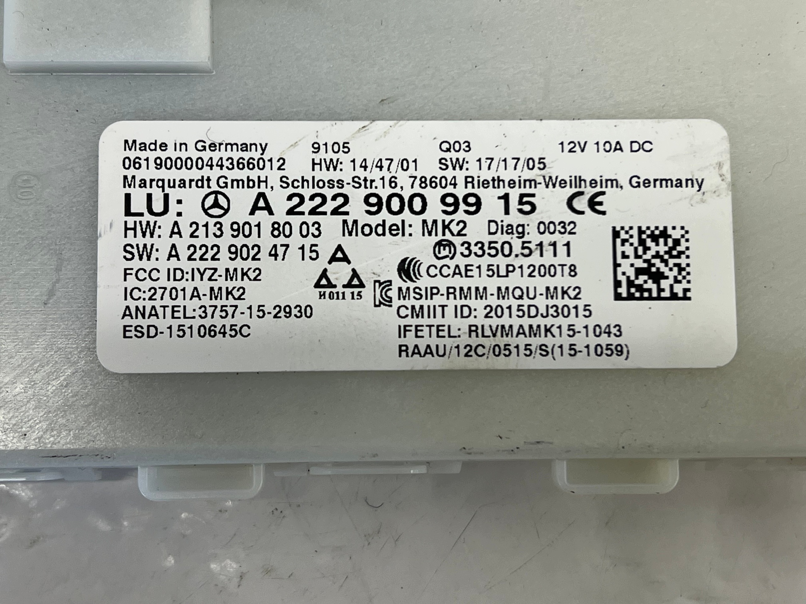 Mercedes-Benz C63 AMG Osa OEM A2229009915