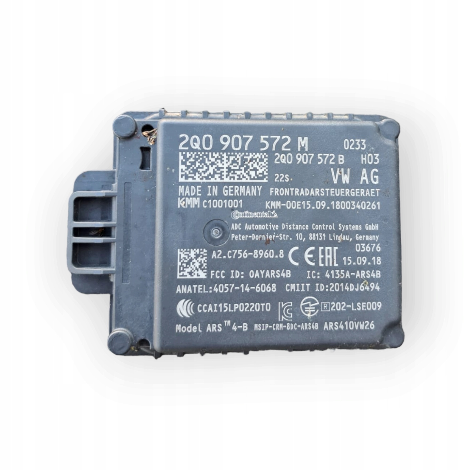 Sensor Radar Distronic OEM 2Q0907572M Usado image 2
